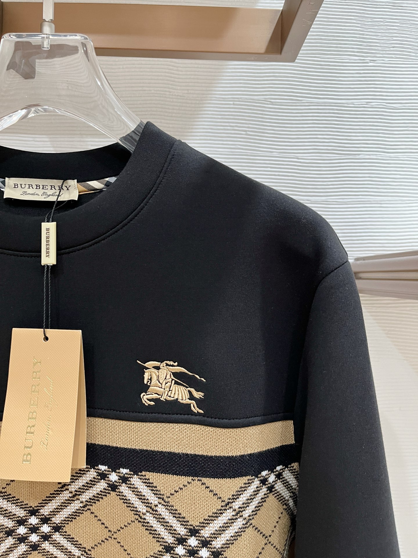 Burberry Hoodie Wool Black Slim Fit M-l-xl
