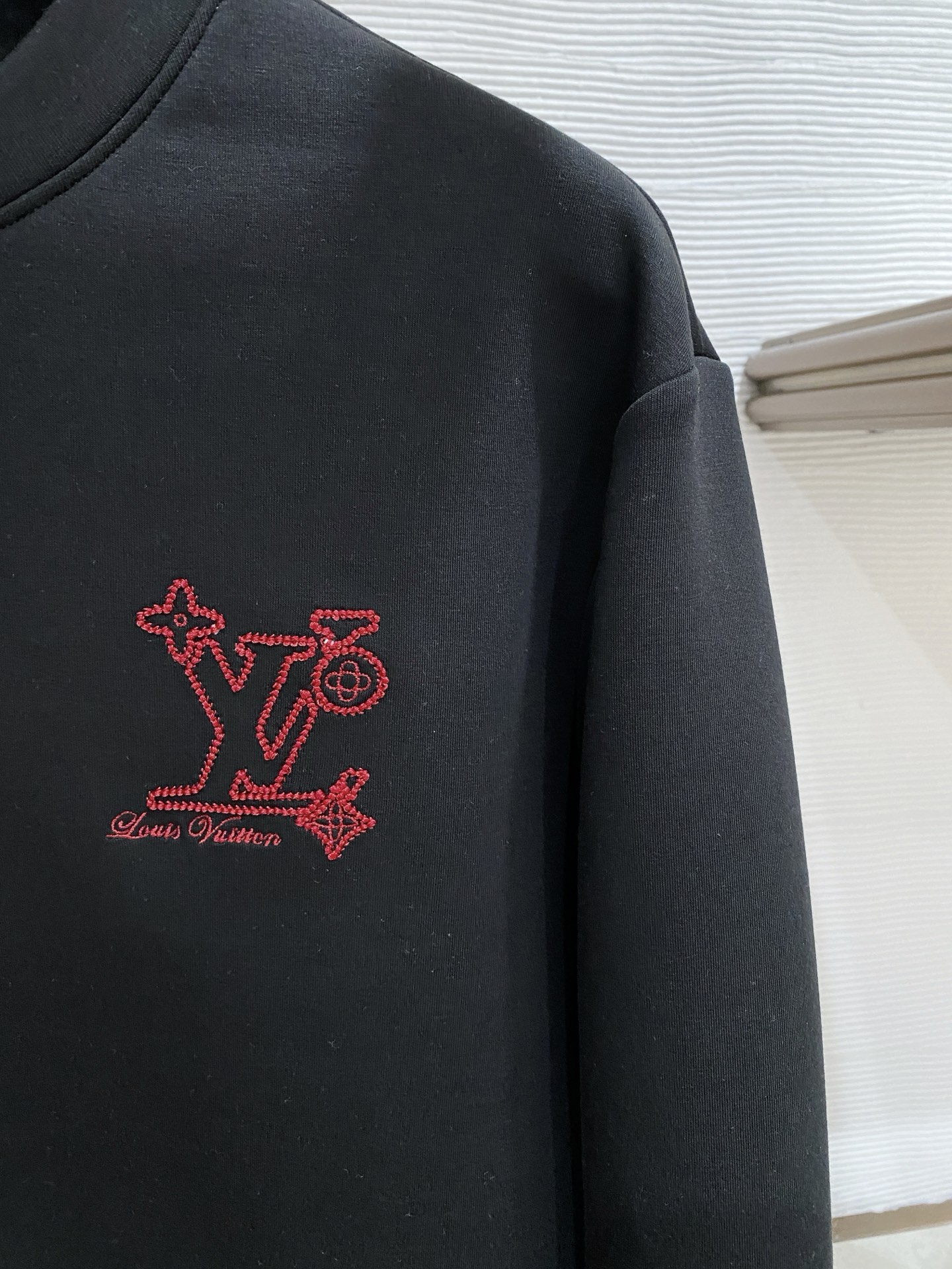 Louis Vuitton Hoodie Wool Black Slim Fit M-l-xl