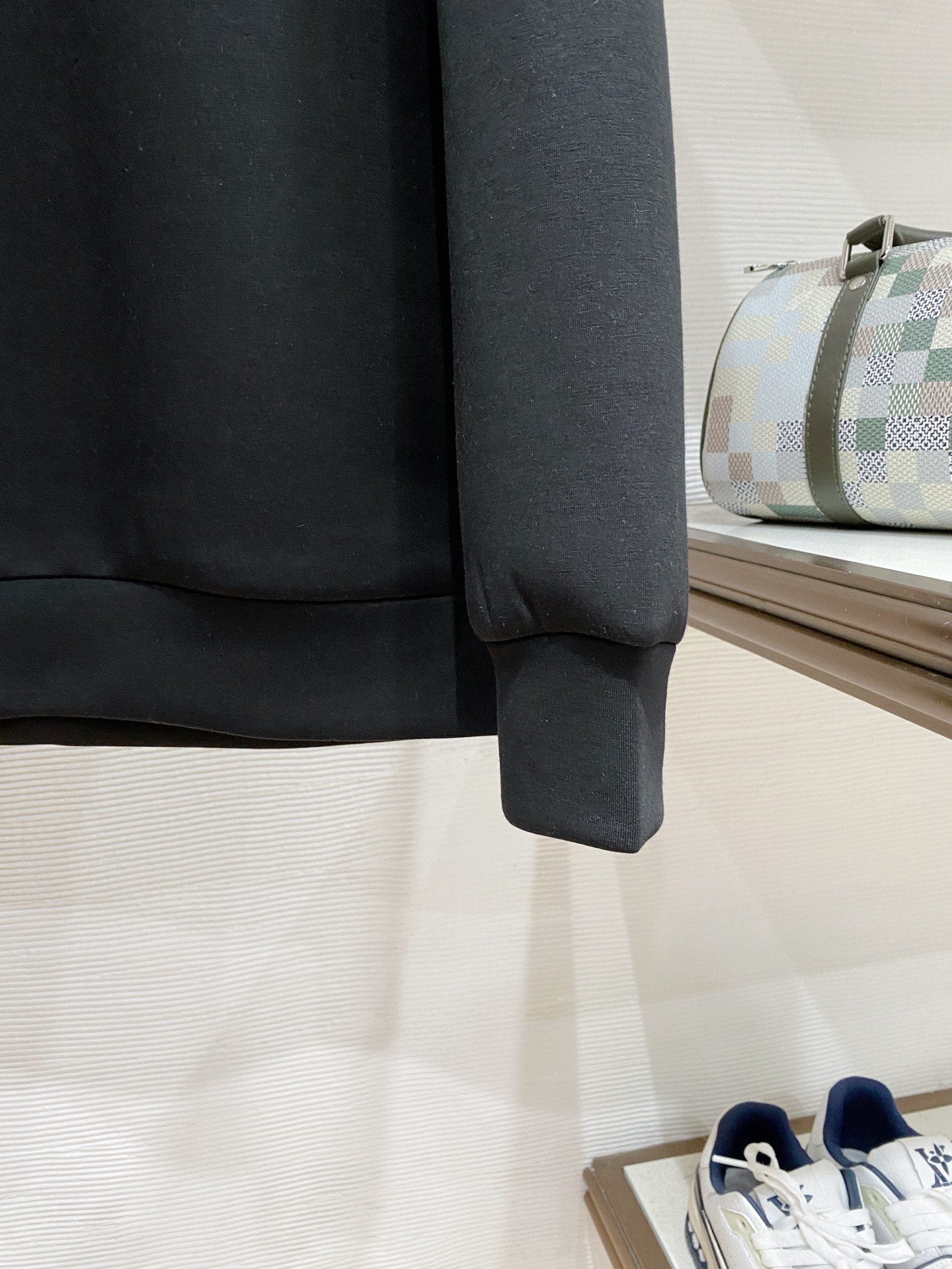 Louis Vuitton Hoodie Wool Black Slim Fit M-l-xl