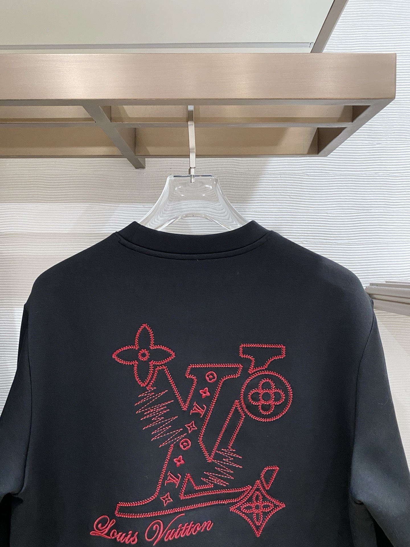 Louis Vuitton Hoodie Wool Black Slim Fit M-l-xl