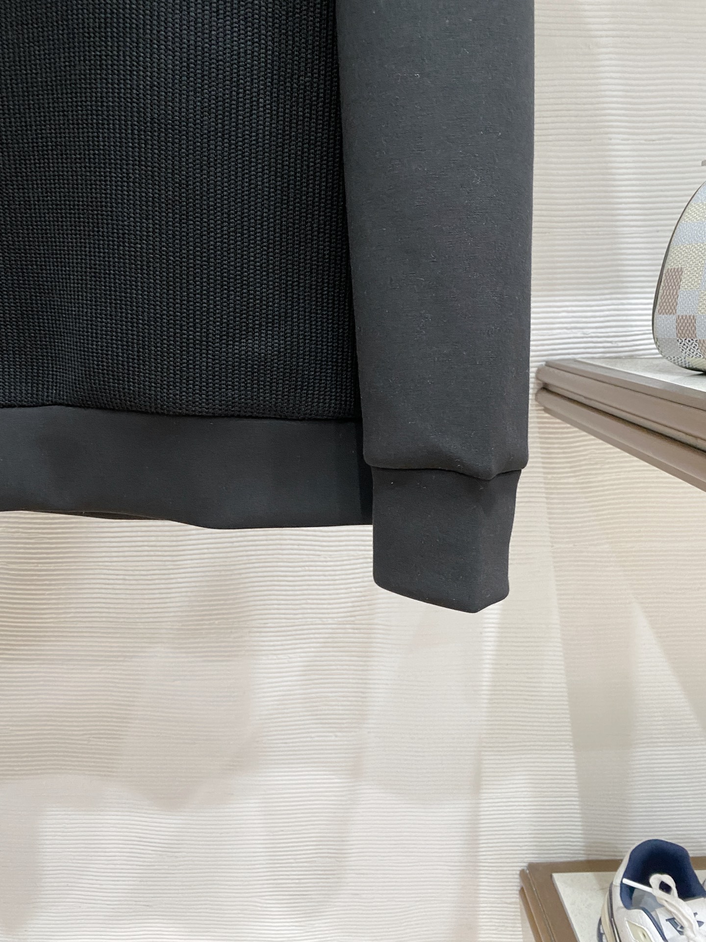 Prada Hoodie Wool Black Slim Fit M-l-xl