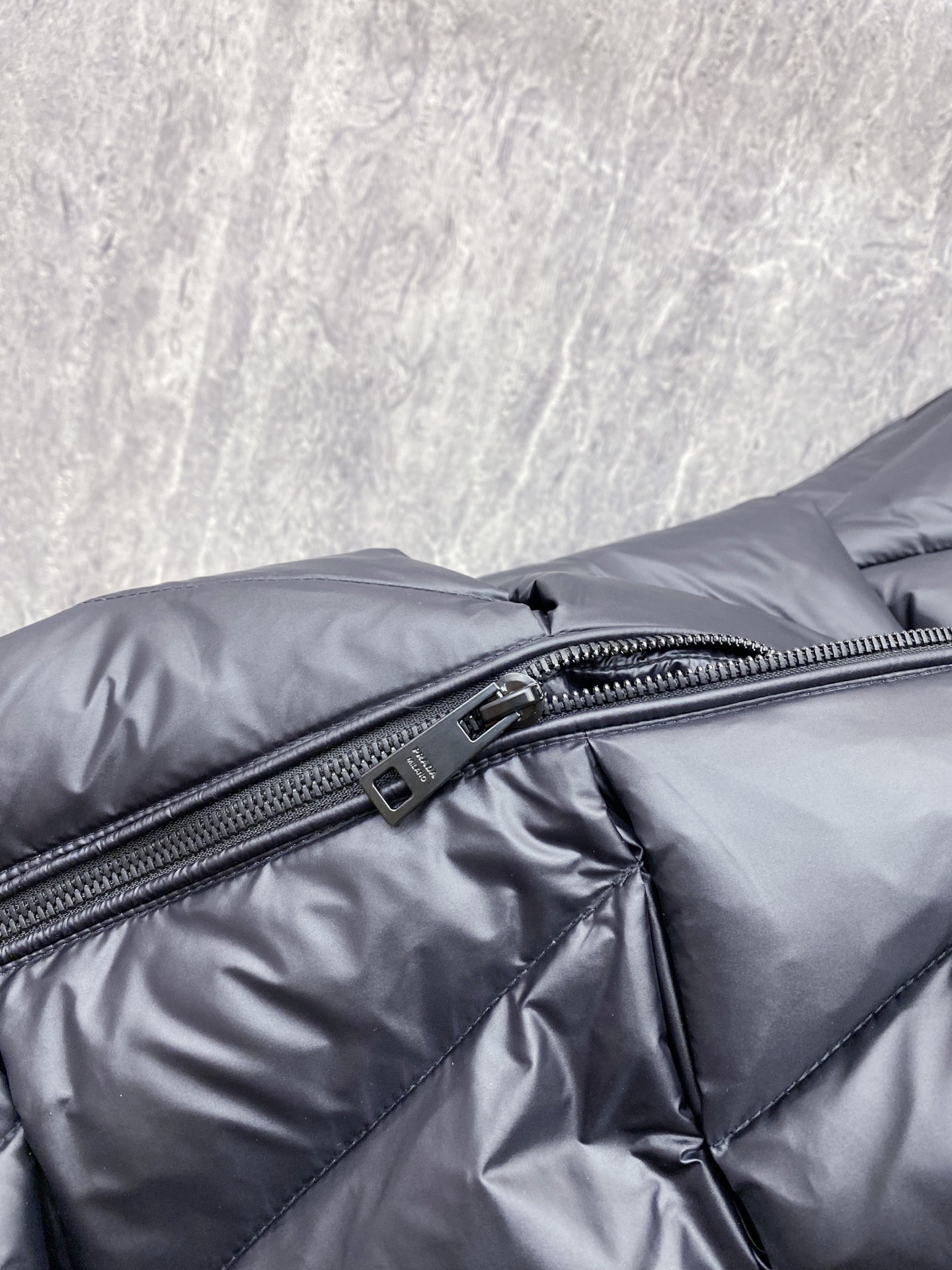 Prada Down Jacket White Duck Down Black Hooded 54-48-56-50-52