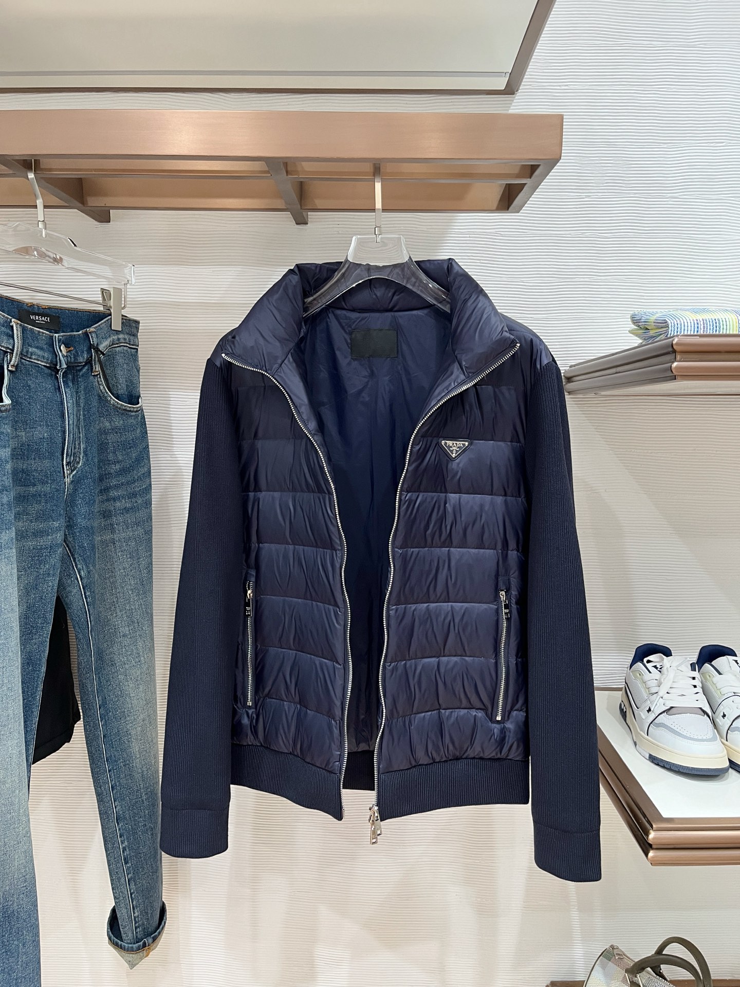 Prada Jacket Wool Black L