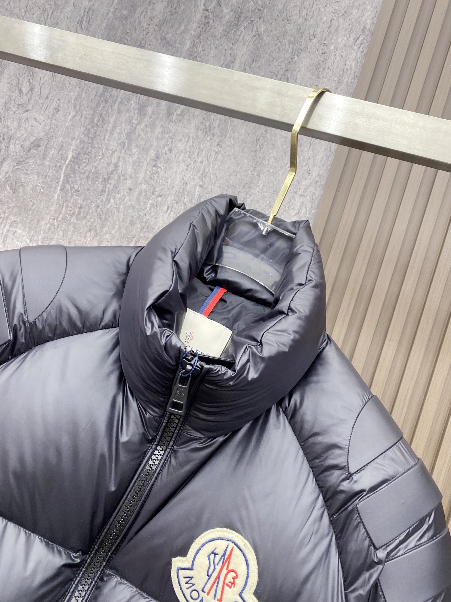Moncler Couple Down Jacket Goose Down Black Loose Fit M-l