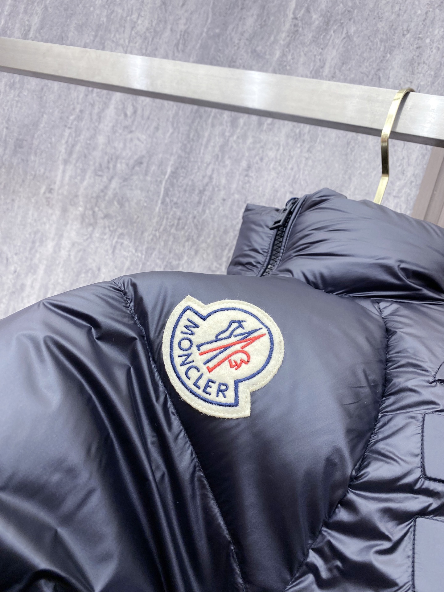 Moncler Couple Down Jacket Goose Down Black Loose Fit M-l
