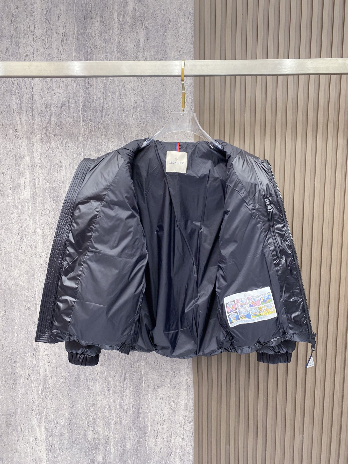 Moncler Couple Down Jacket Goose Down Black Loose Fit M-l