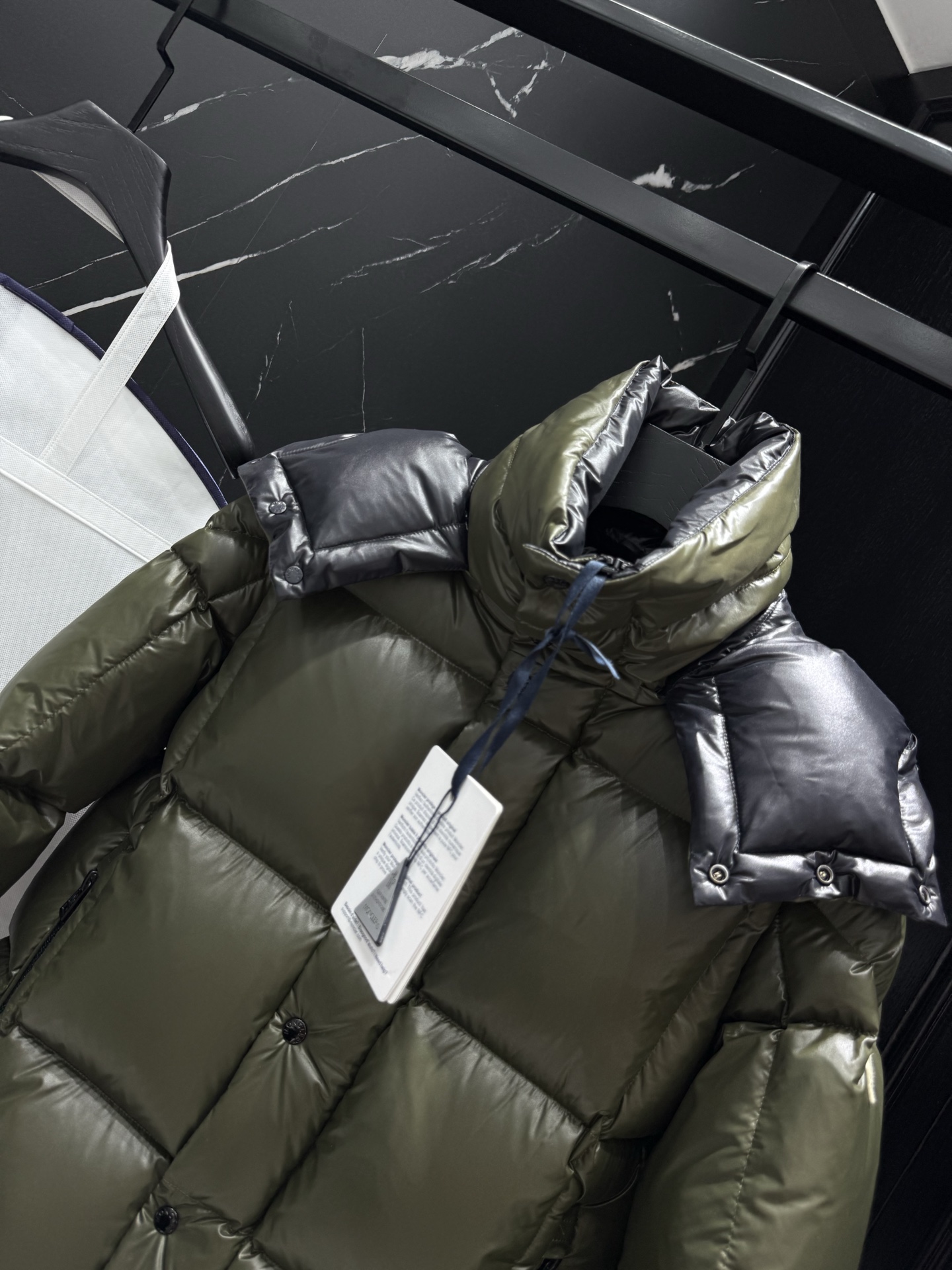 Moncler Male Down Jacket Black Hooded M-l