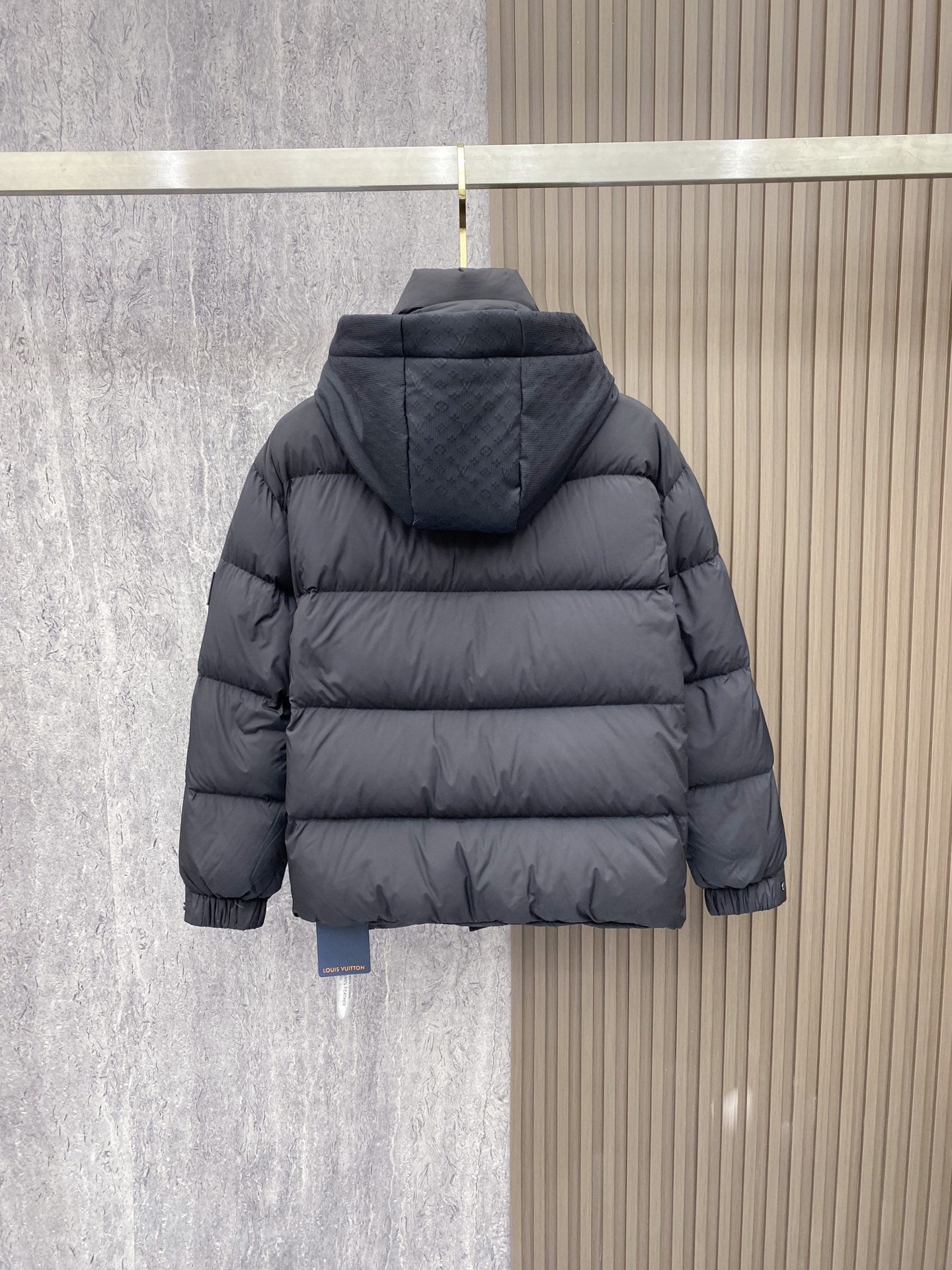 Louis Vuitton Male Down Jacket Goose Down Black Hooded S-m-l-xl