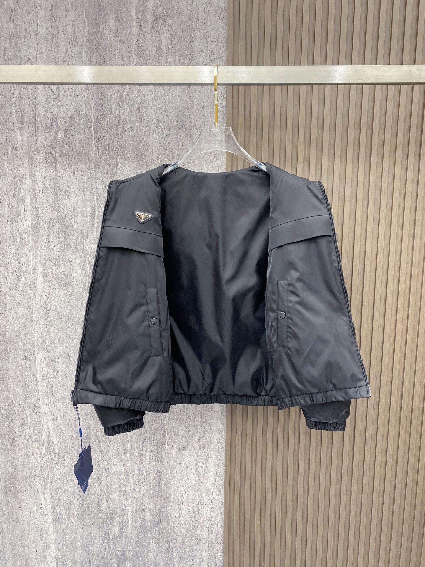 Prada Down Jacket Black Hooded M-54-48-56-50-52