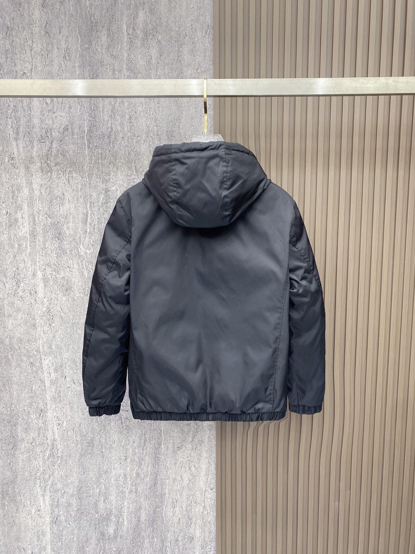 Prada Down Jacket Black Hooded M-54-48-56-50-52