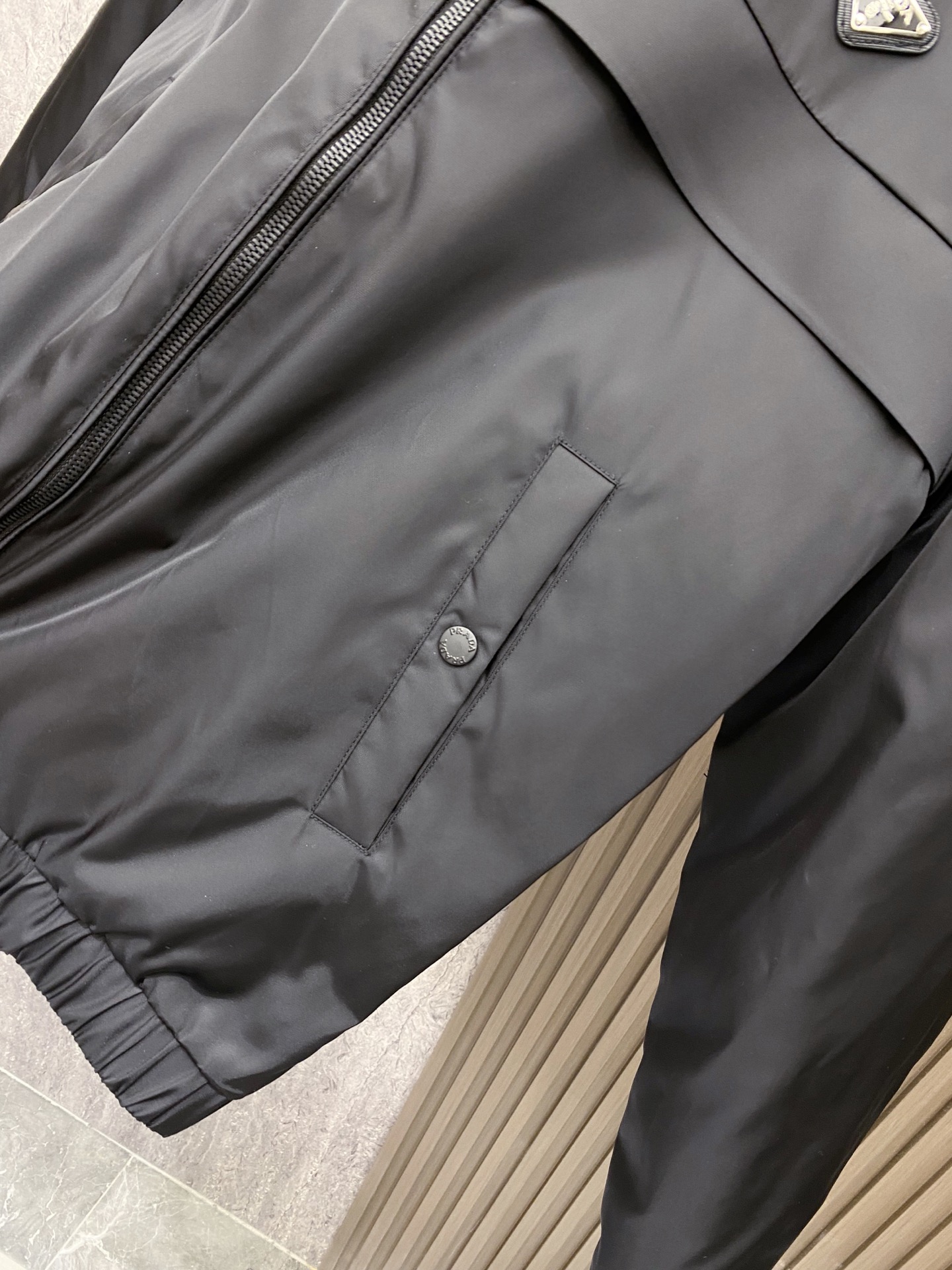 Prada Down Jacket Black Hooded M-54-48-56-50-52