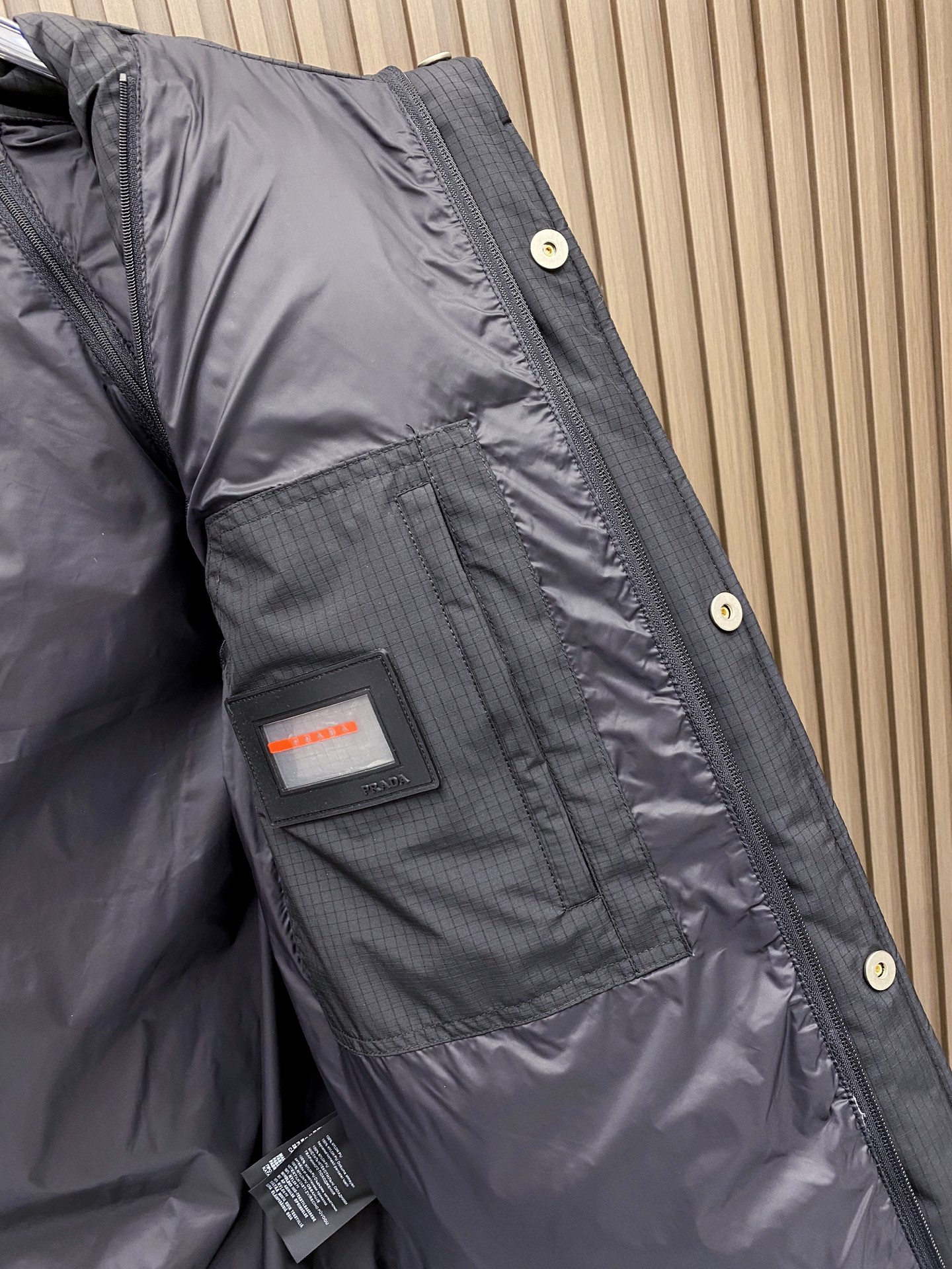 Prada Down Jacket White Duck Down Black M-xl