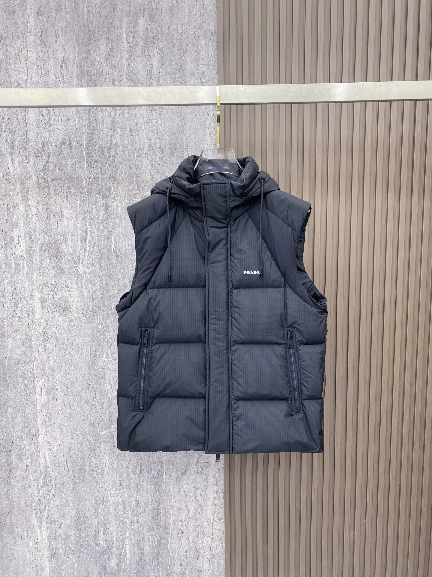 Prada Down Jacket White Duck Down Black M-xl