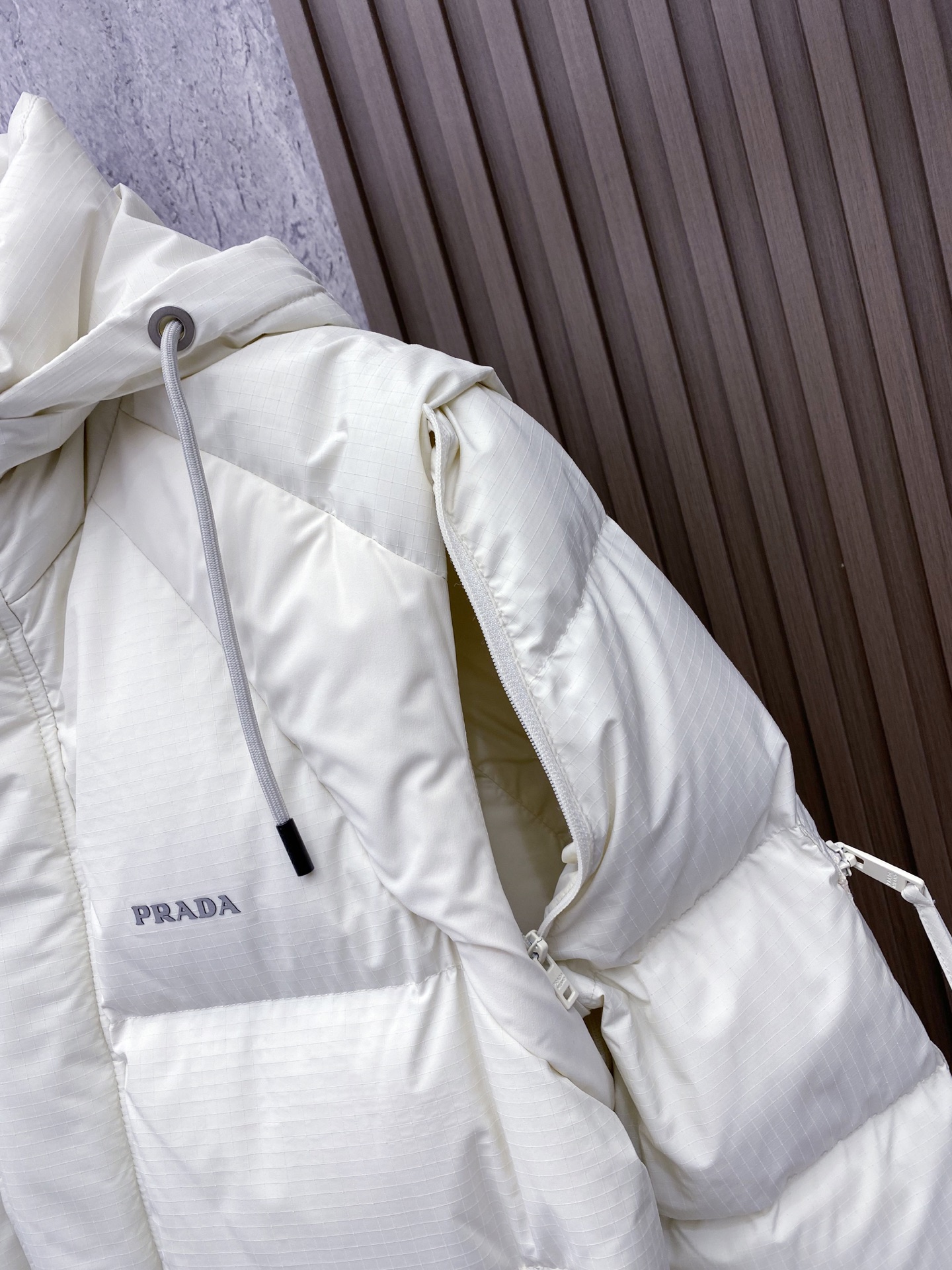 Prada Down Jacket White Duck Down Black M-xl