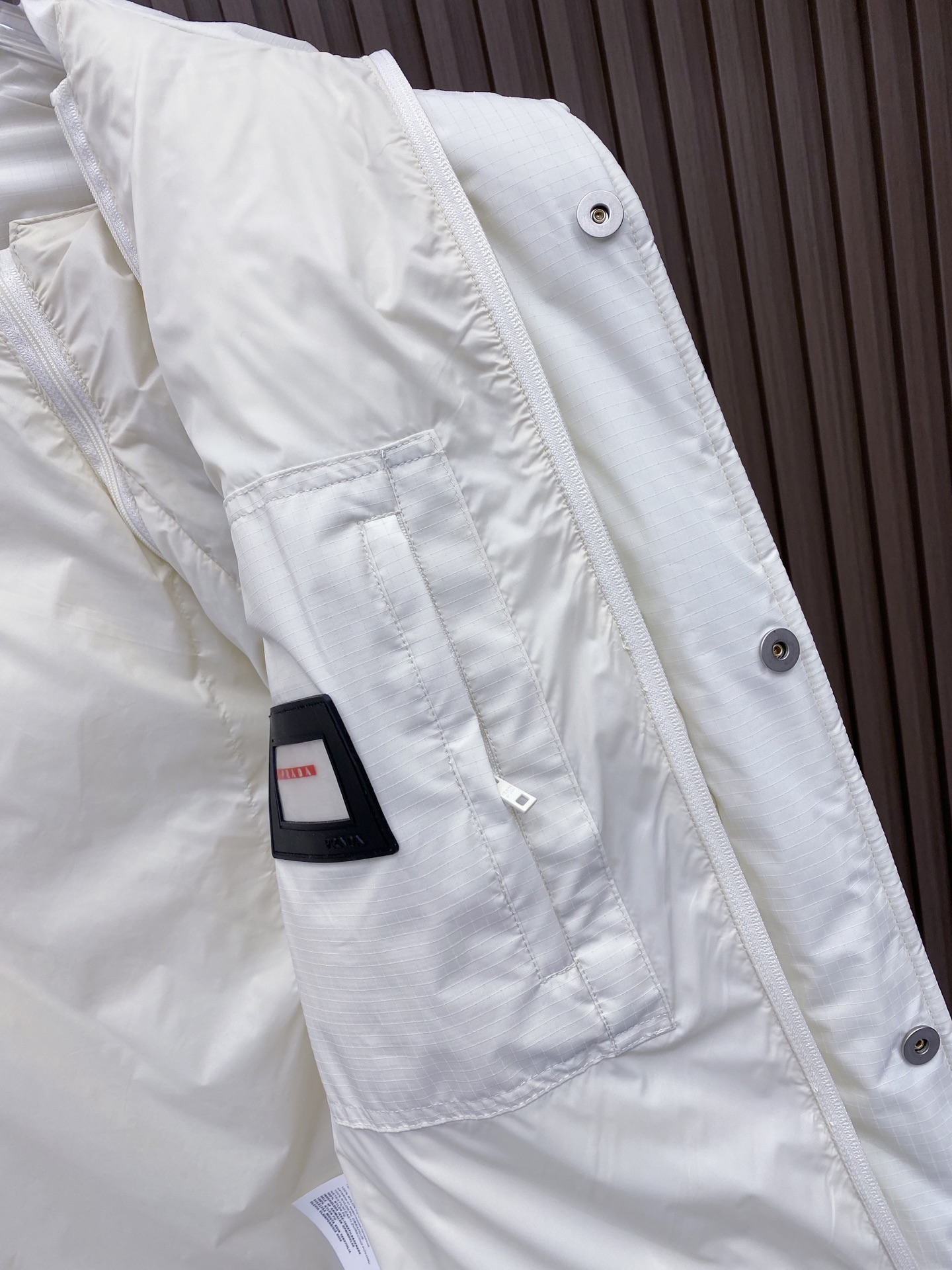 Prada Down Jacket White Duck Down Black M-xl