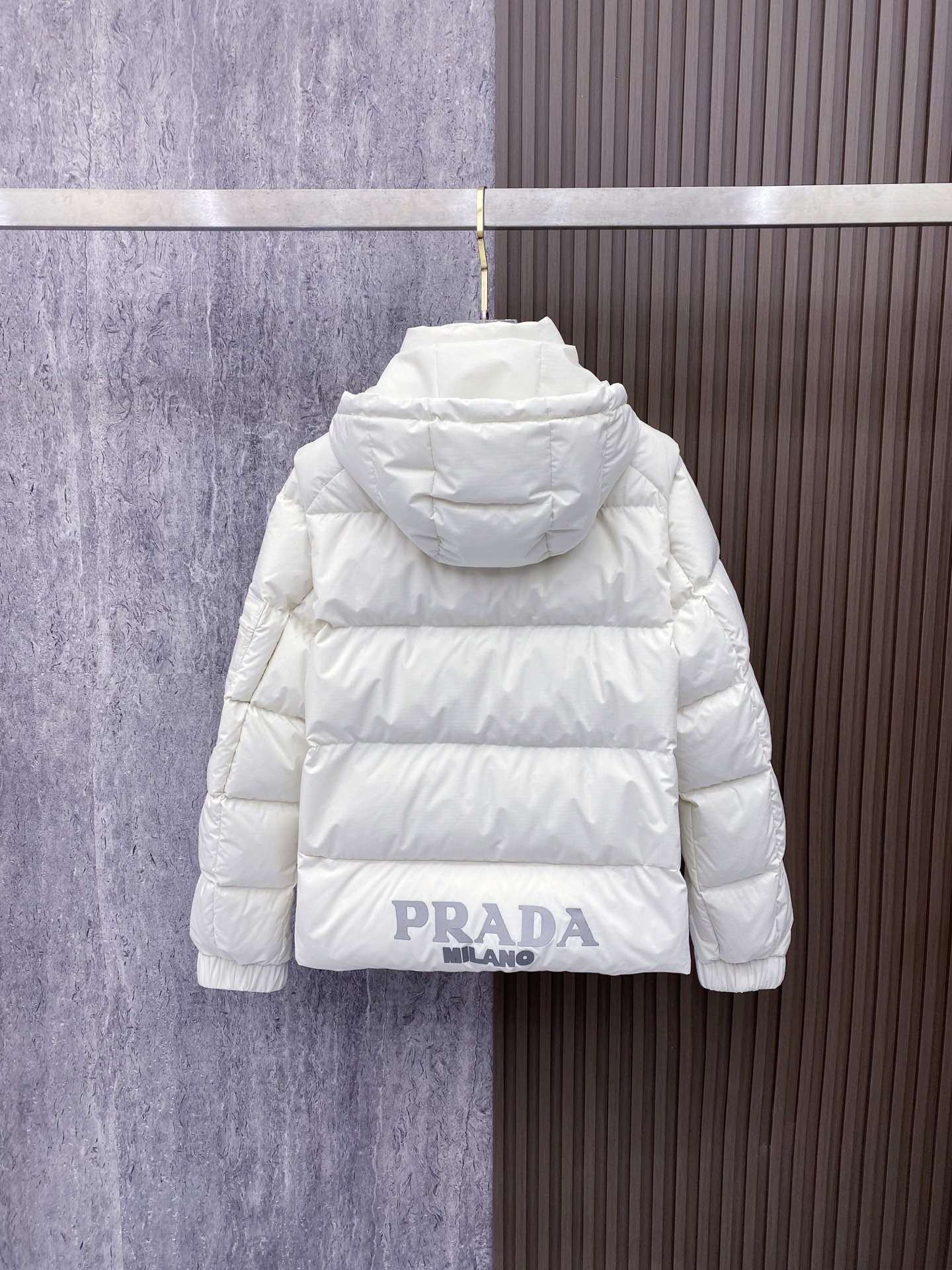Prada Down Jacket White Duck Down Black M-xl