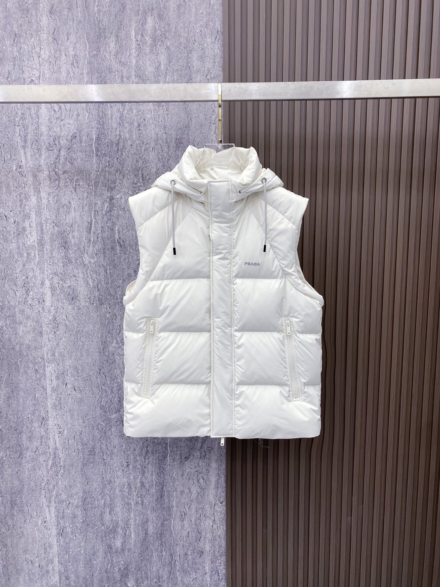 Prada Down Jacket White Duck Down Black M-xl