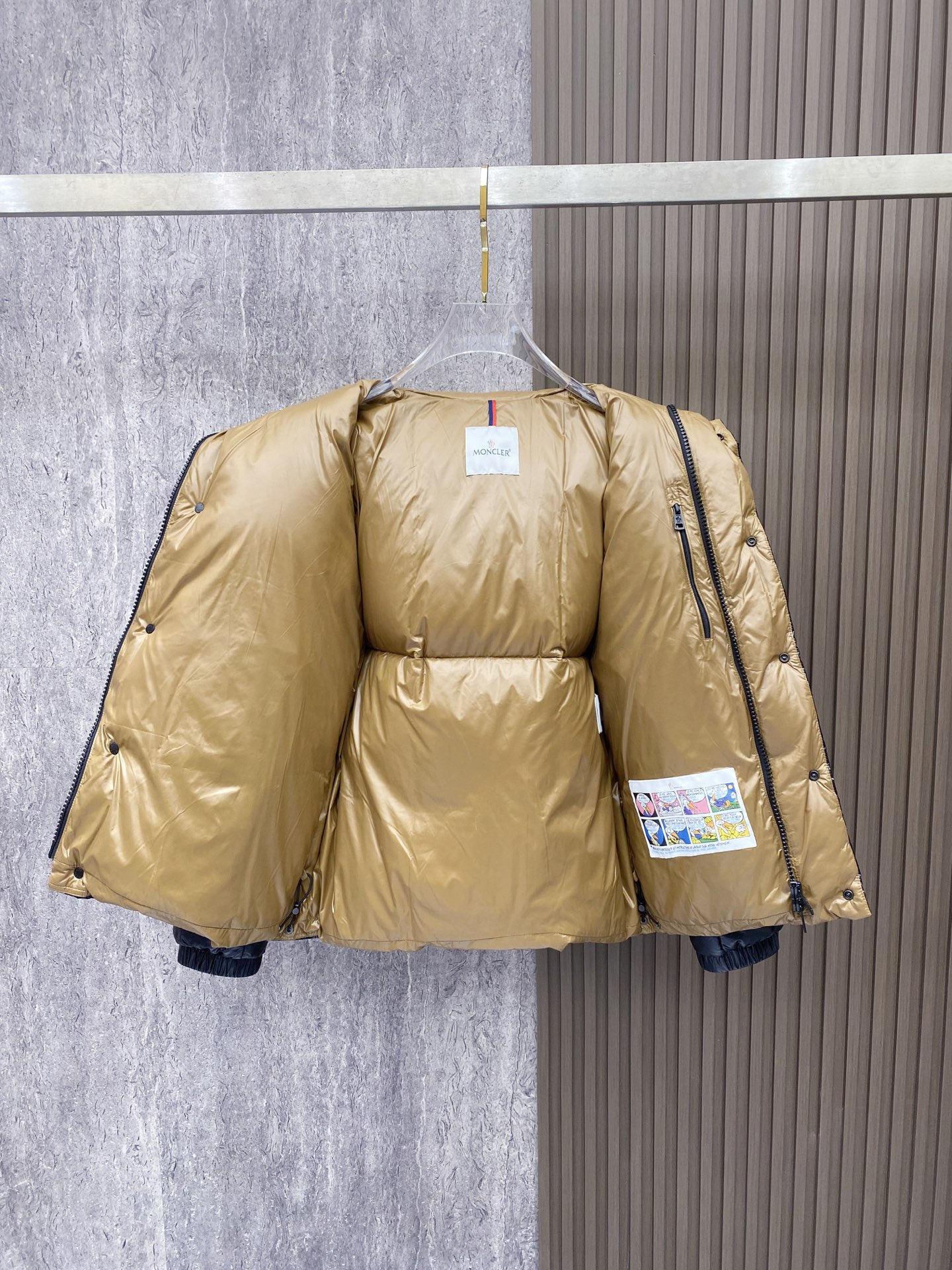 Moncler Male Down Jacket Brown Hooded S-m-l