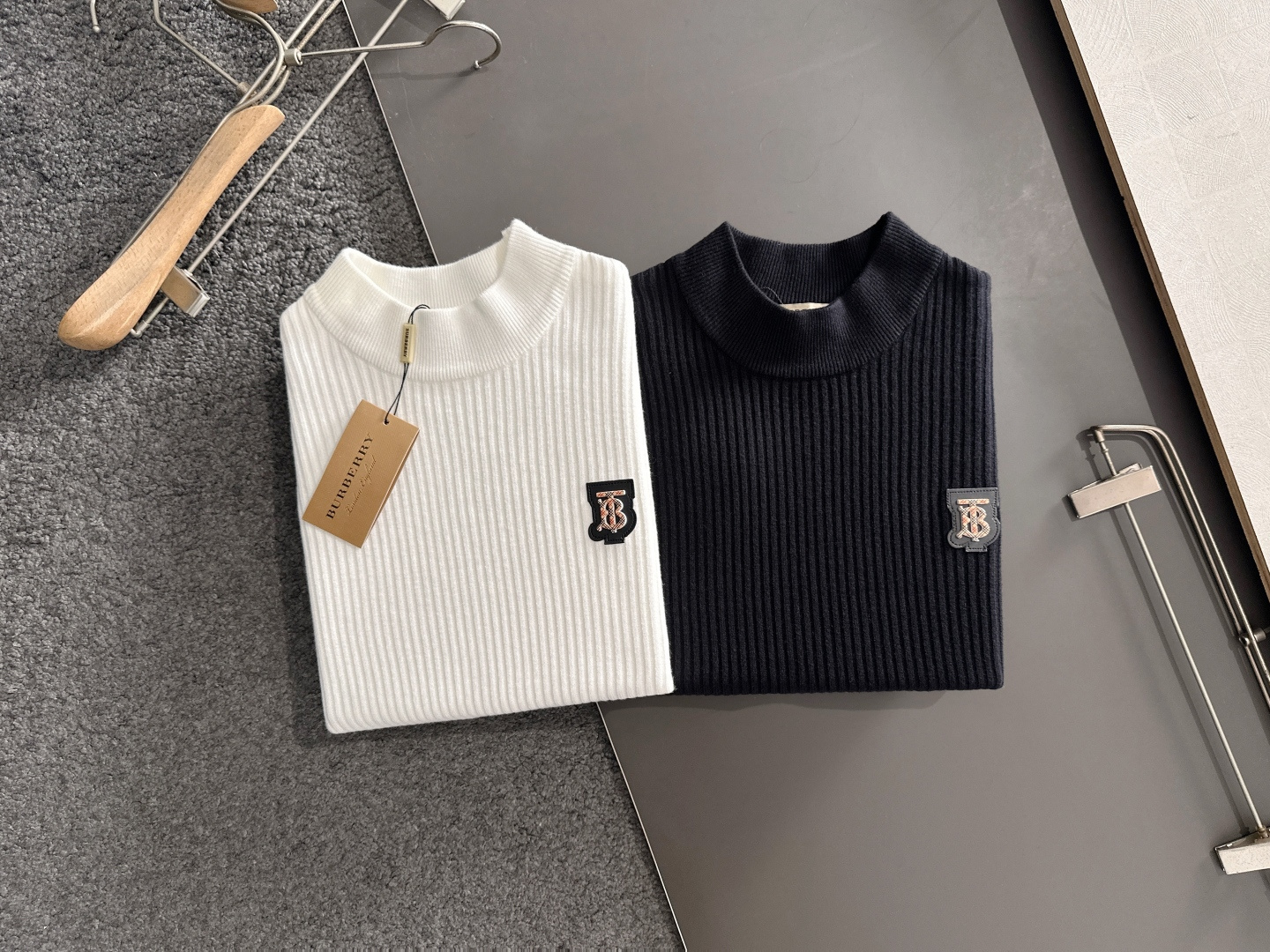 Burberry Couple Basic Clothing Wool Plaid S-m-l-xxxl