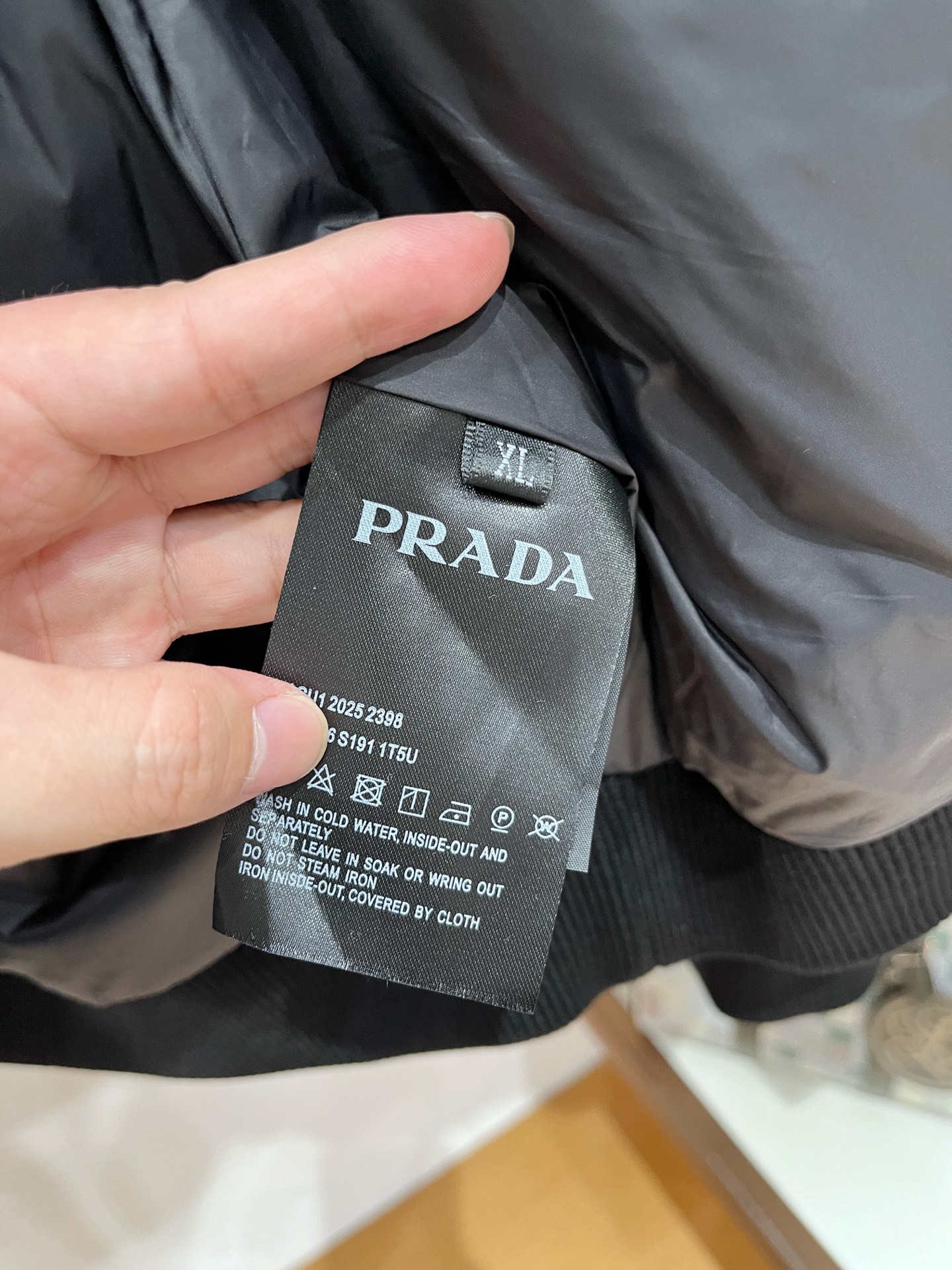 Prada Jacket Wool Black L