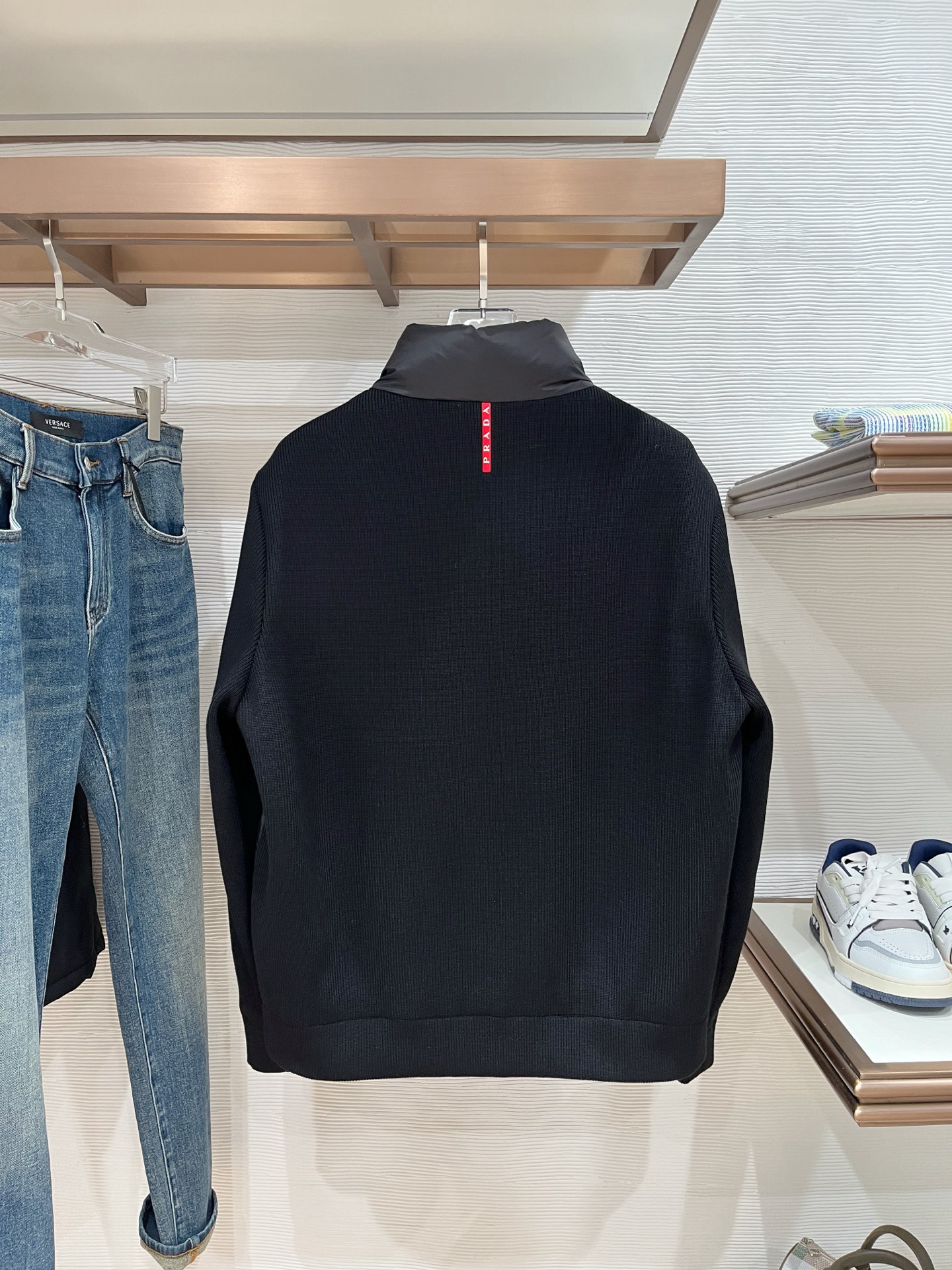 Prada Jacket Wool Black L