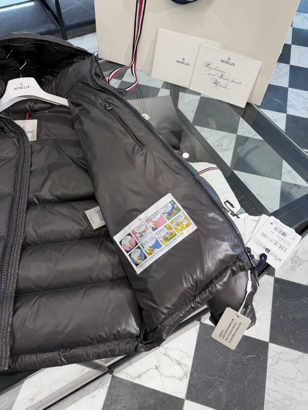 Moncler Male Down Jacket Gray Hooded M-l