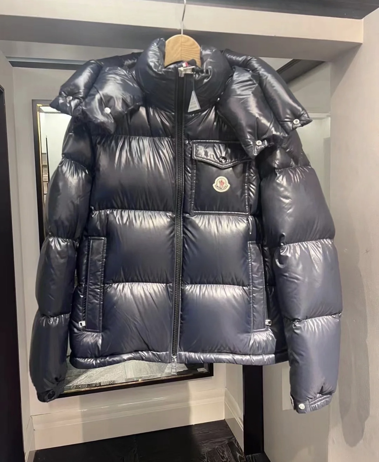 Moncler Down Jacket Blue M-l