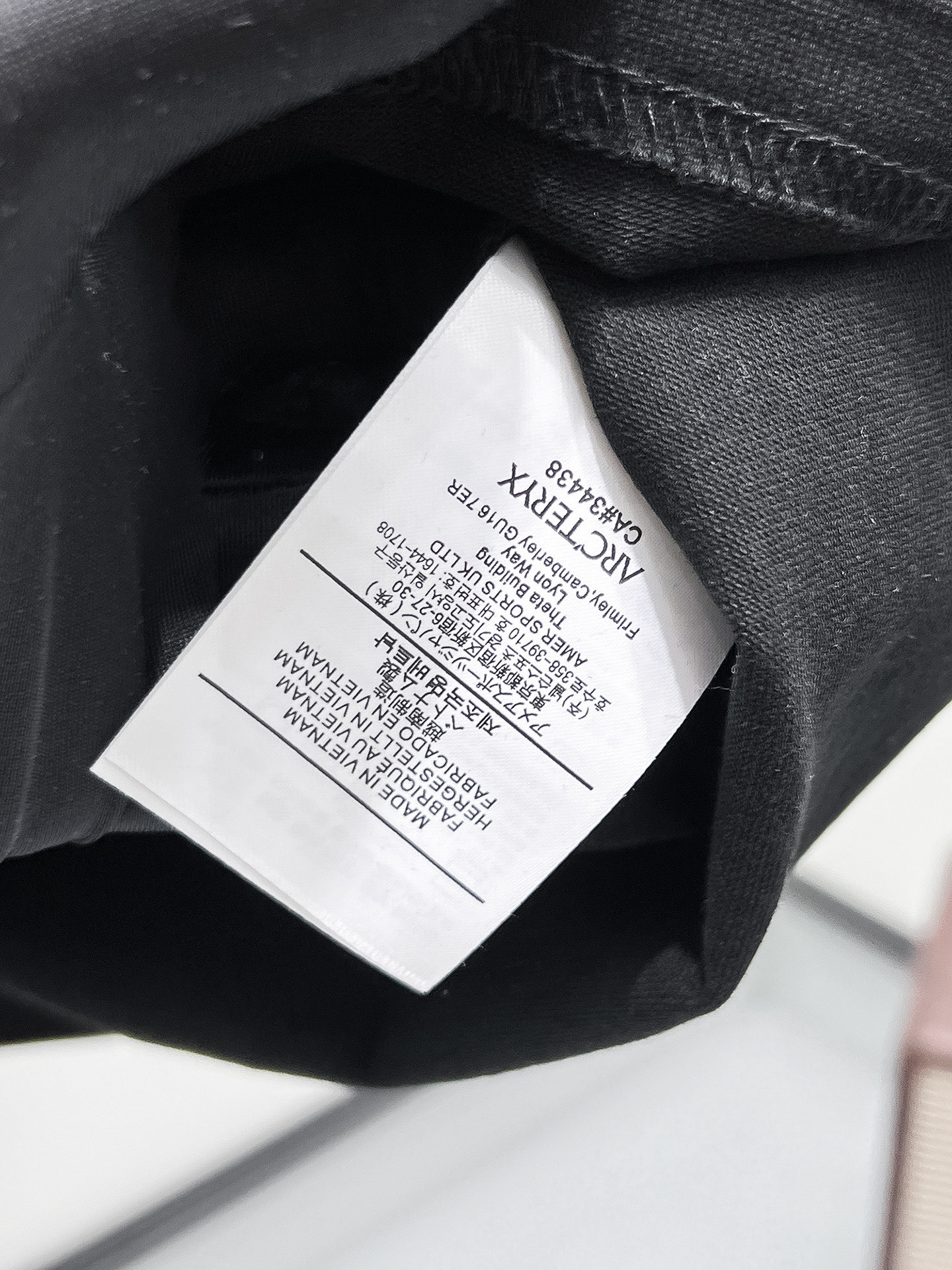 Arcteryx Basic Clothing Cotton Black S-l-xl