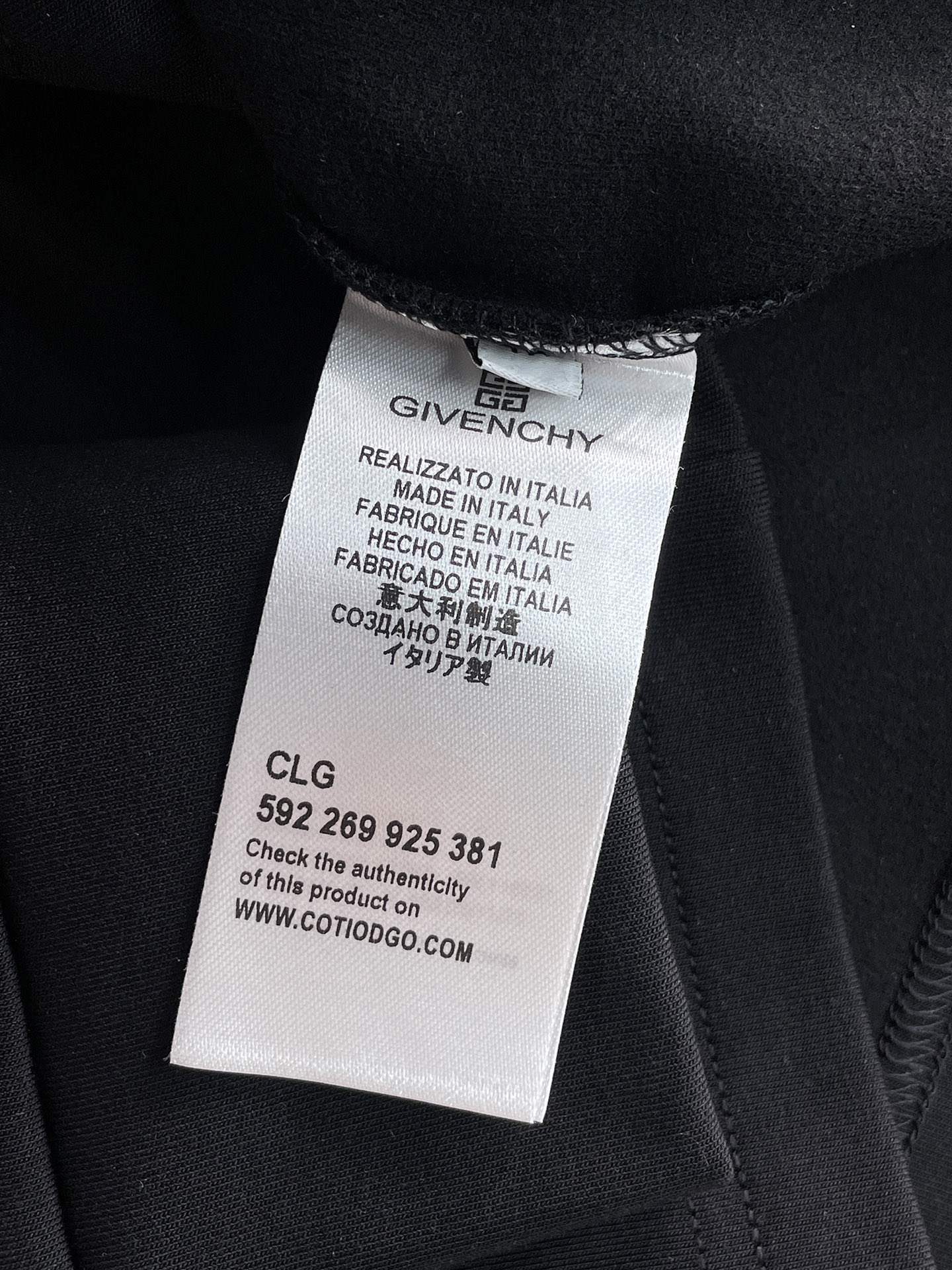 Givenchy Male Basic Clothing Cotton S-l-xxl