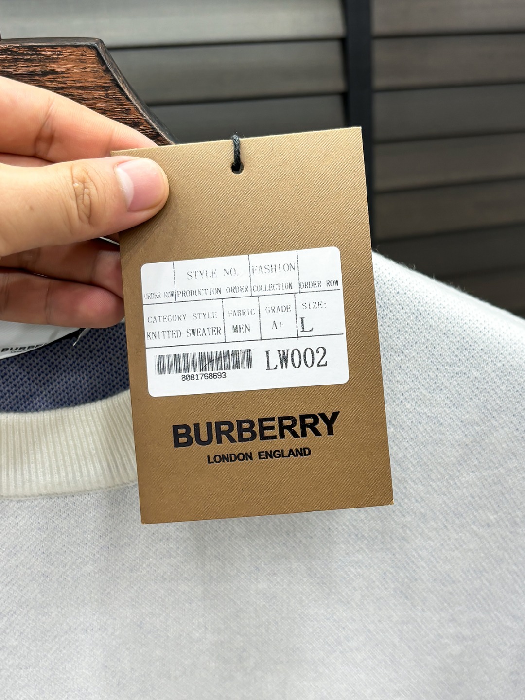 Burberry Basic Clothing Knitted Black M-l-xl