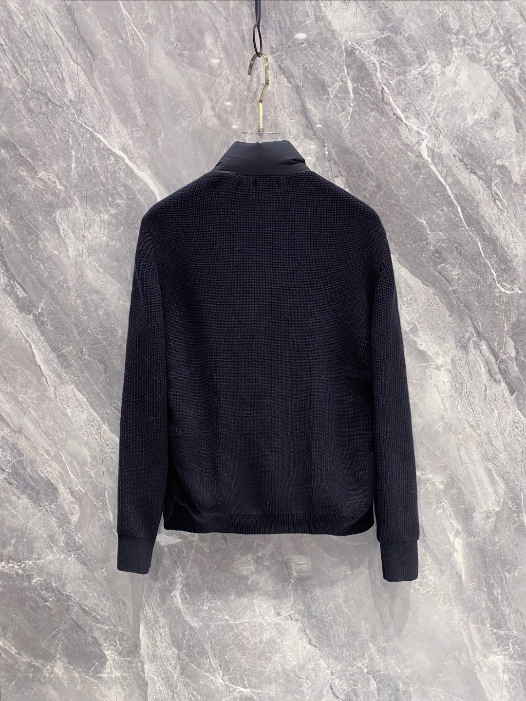 Moncler Down Jacket Knitted Black M-l