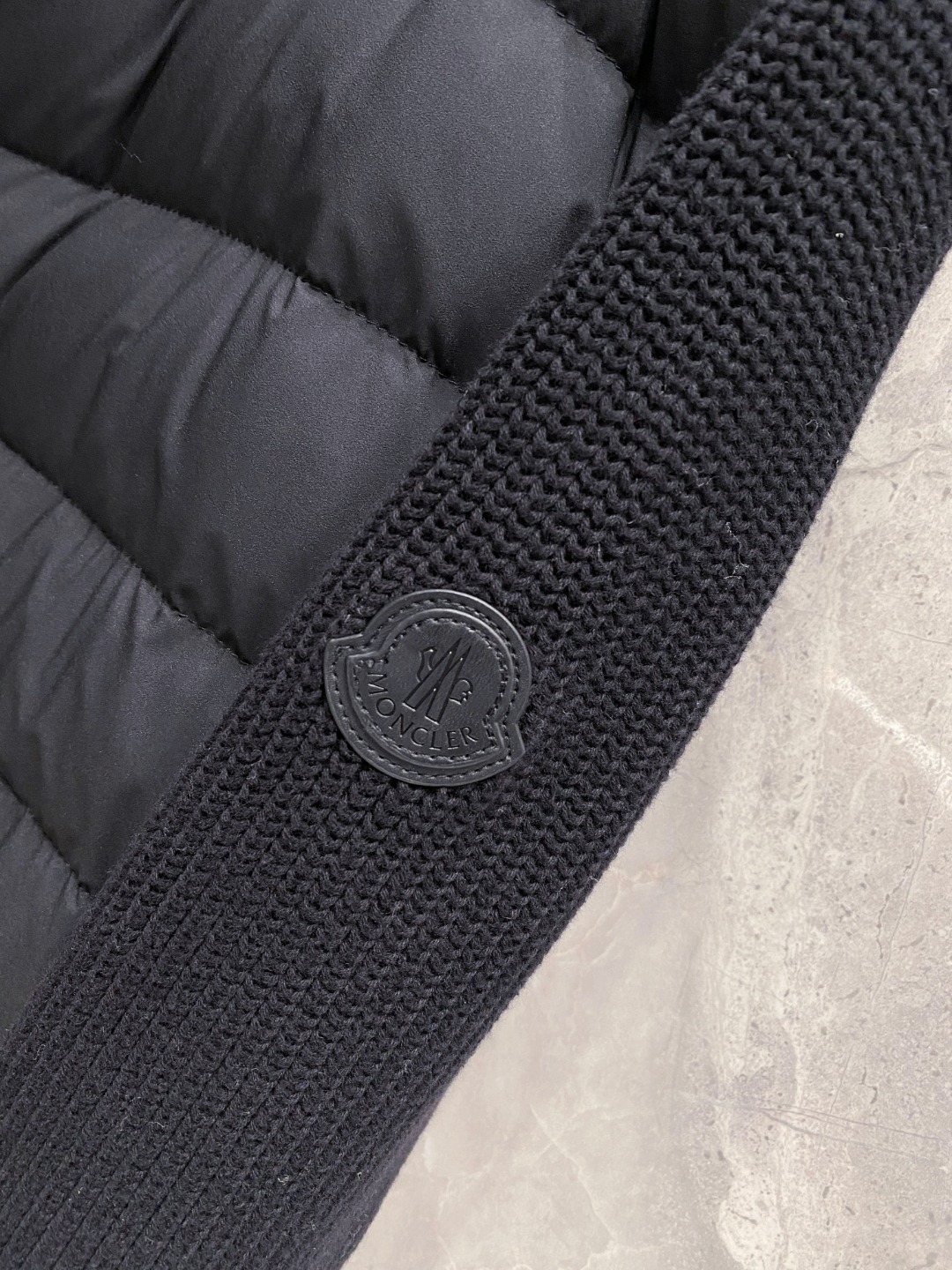 Moncler Down Jacket Knitted Black M-l
