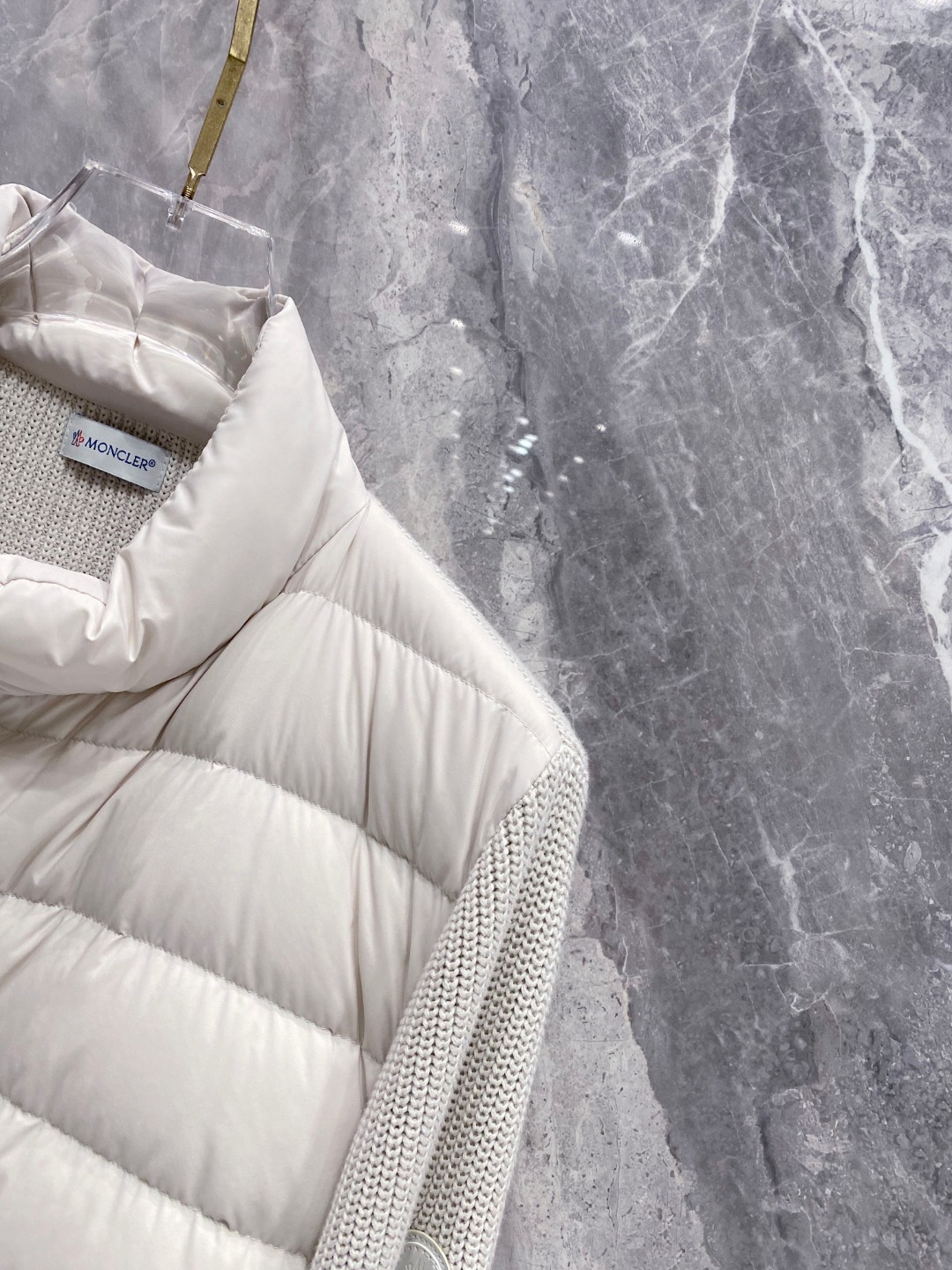 Moncler Down Jacket Knitted Black M-l