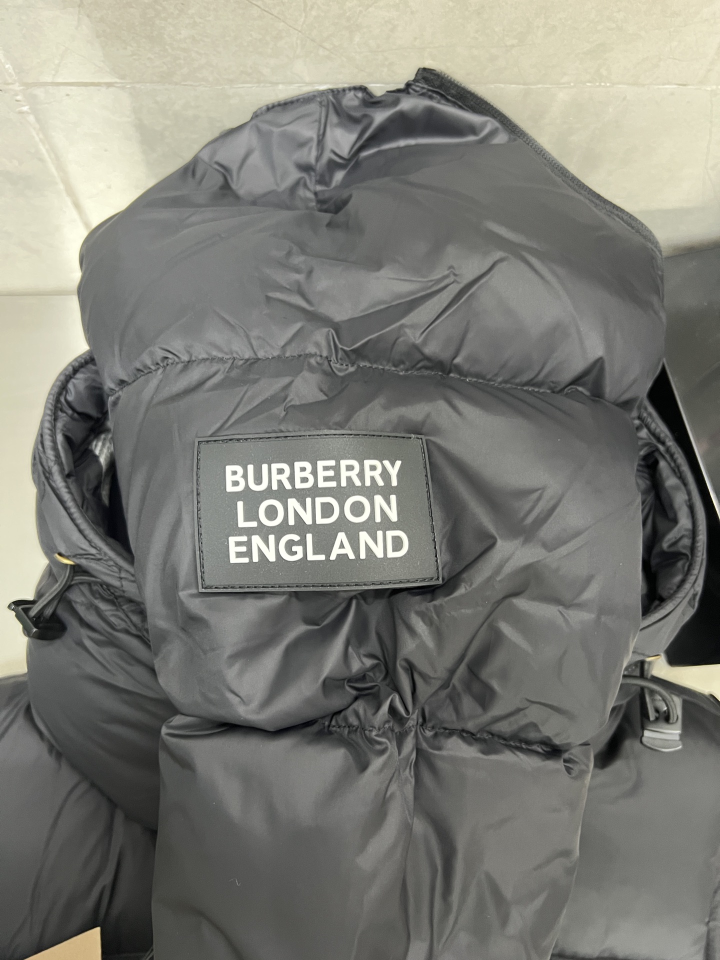 Burberry Couple Down Jacket Black Hooded S-m-l-xl
