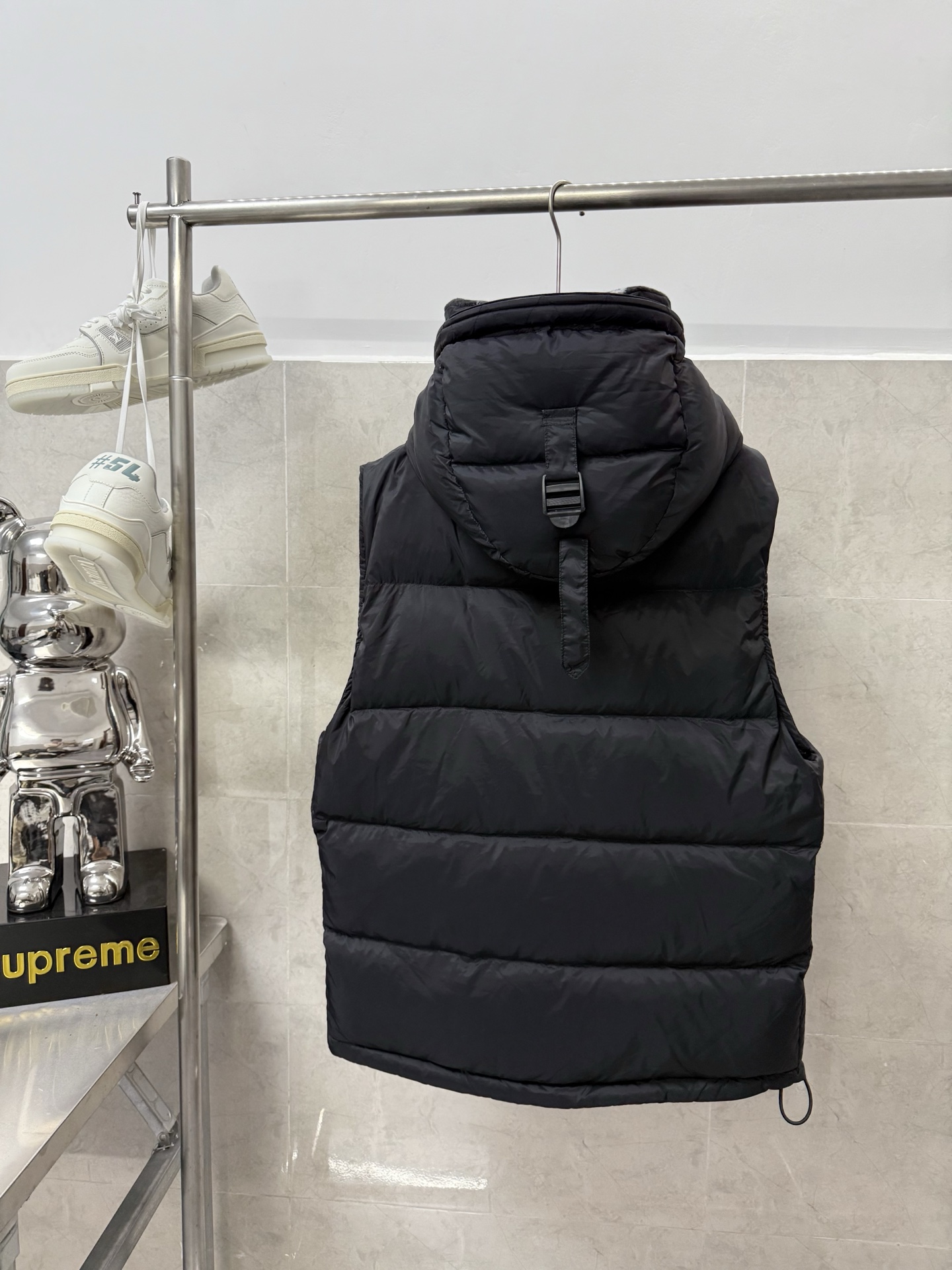 Burberry Couple Down Jacket Black Hooded S-m-l-xl