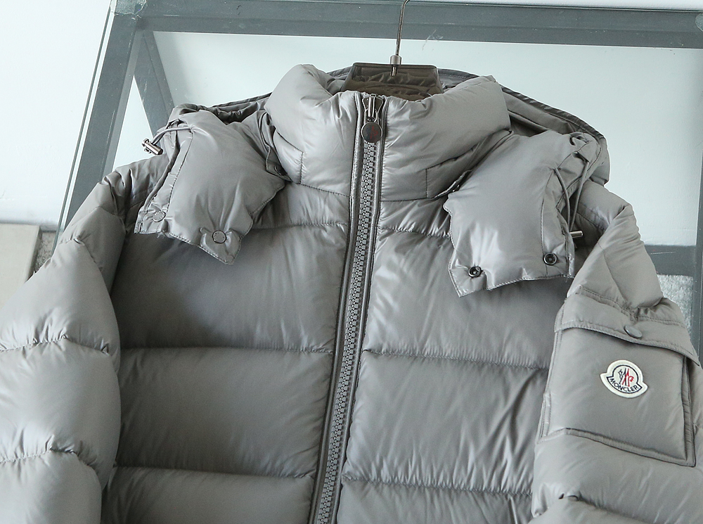 Moncler Couple Down Jacket Black Hooded M-l