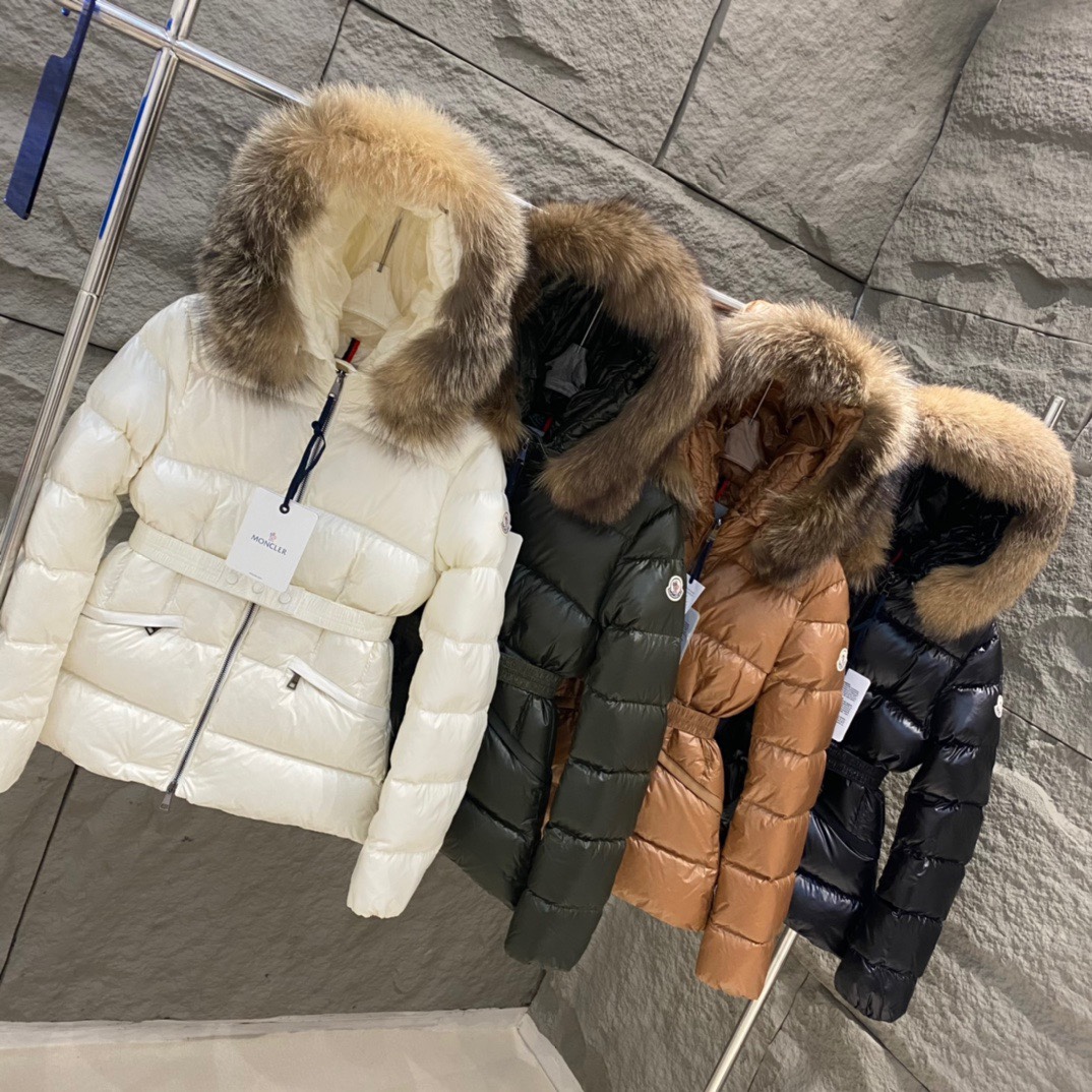 Moncler Female Down Jacket Black Hooded S-m-l