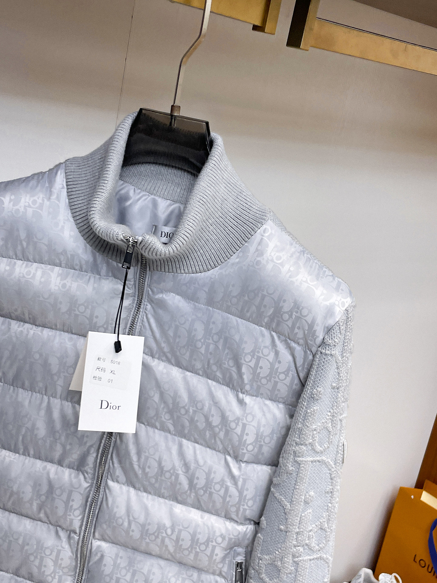 Dior Down Jacket Knitted Black M-xl