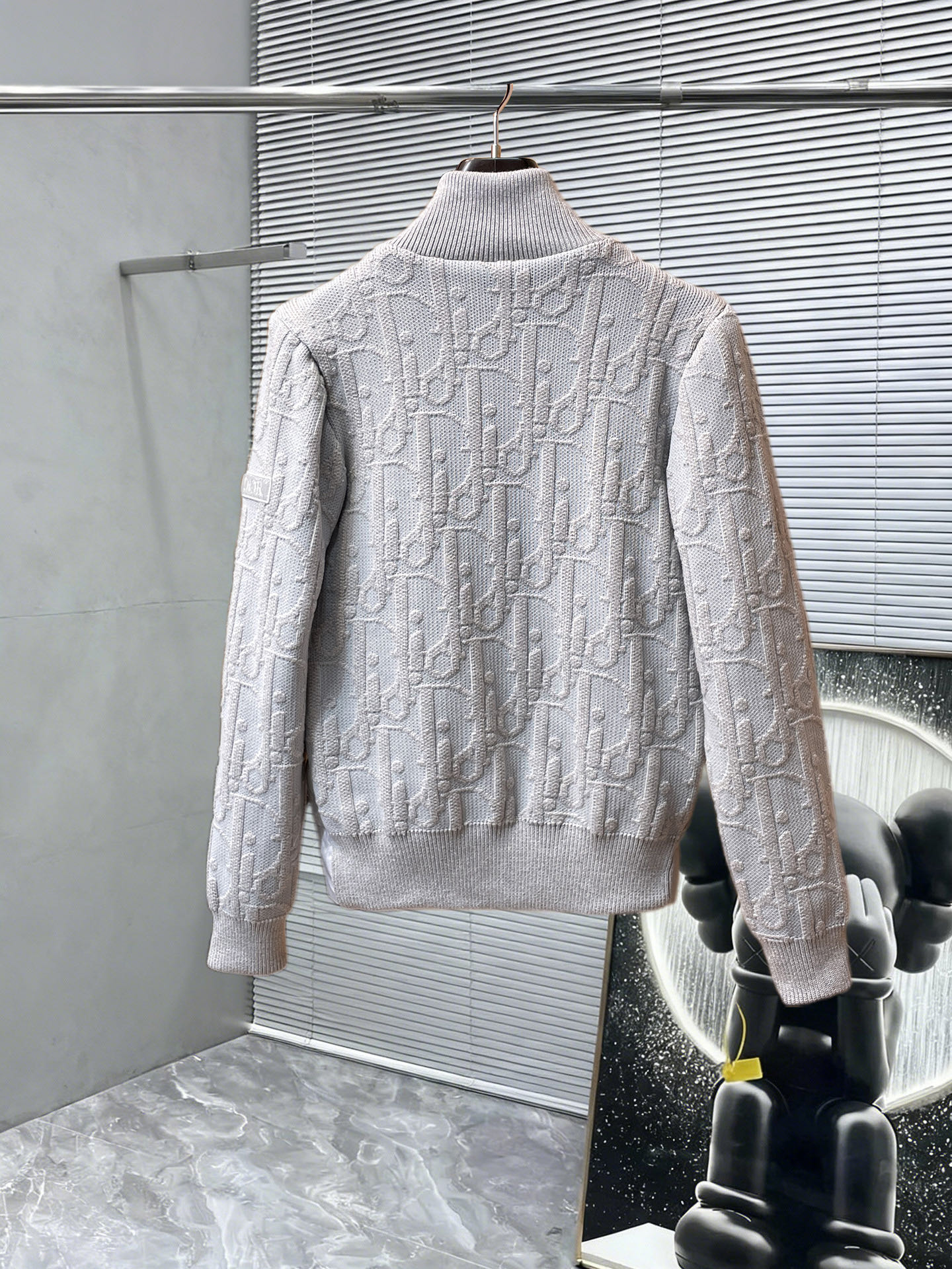 Dior Down Jacket Knitted Black M-xl