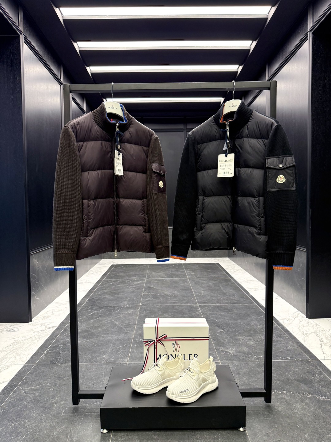 Moncler Male Basic Clothing Wool Black M-l-xl