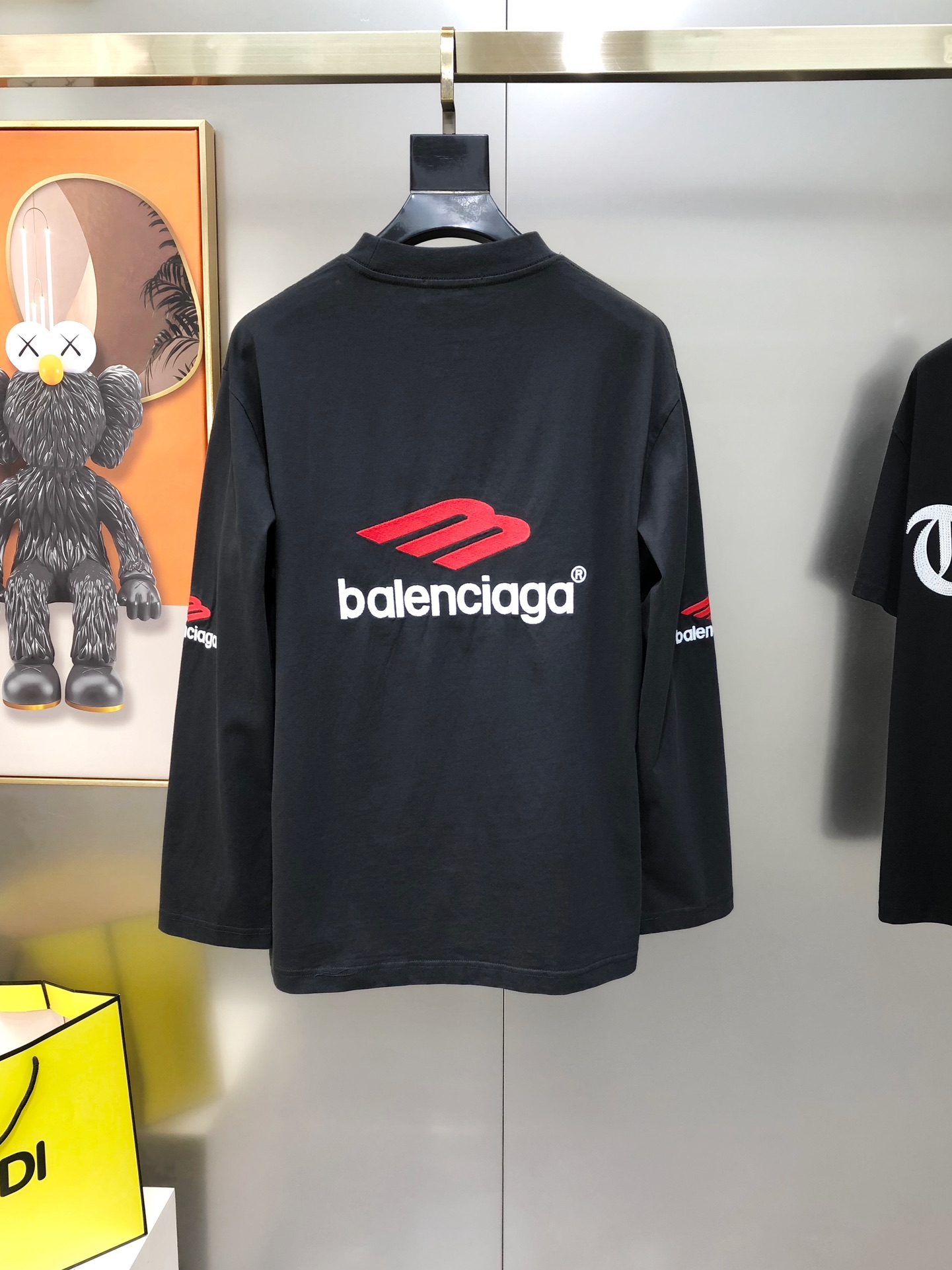 Balenciaga Male Basic Clothing Cotton Black Xs-l-xl