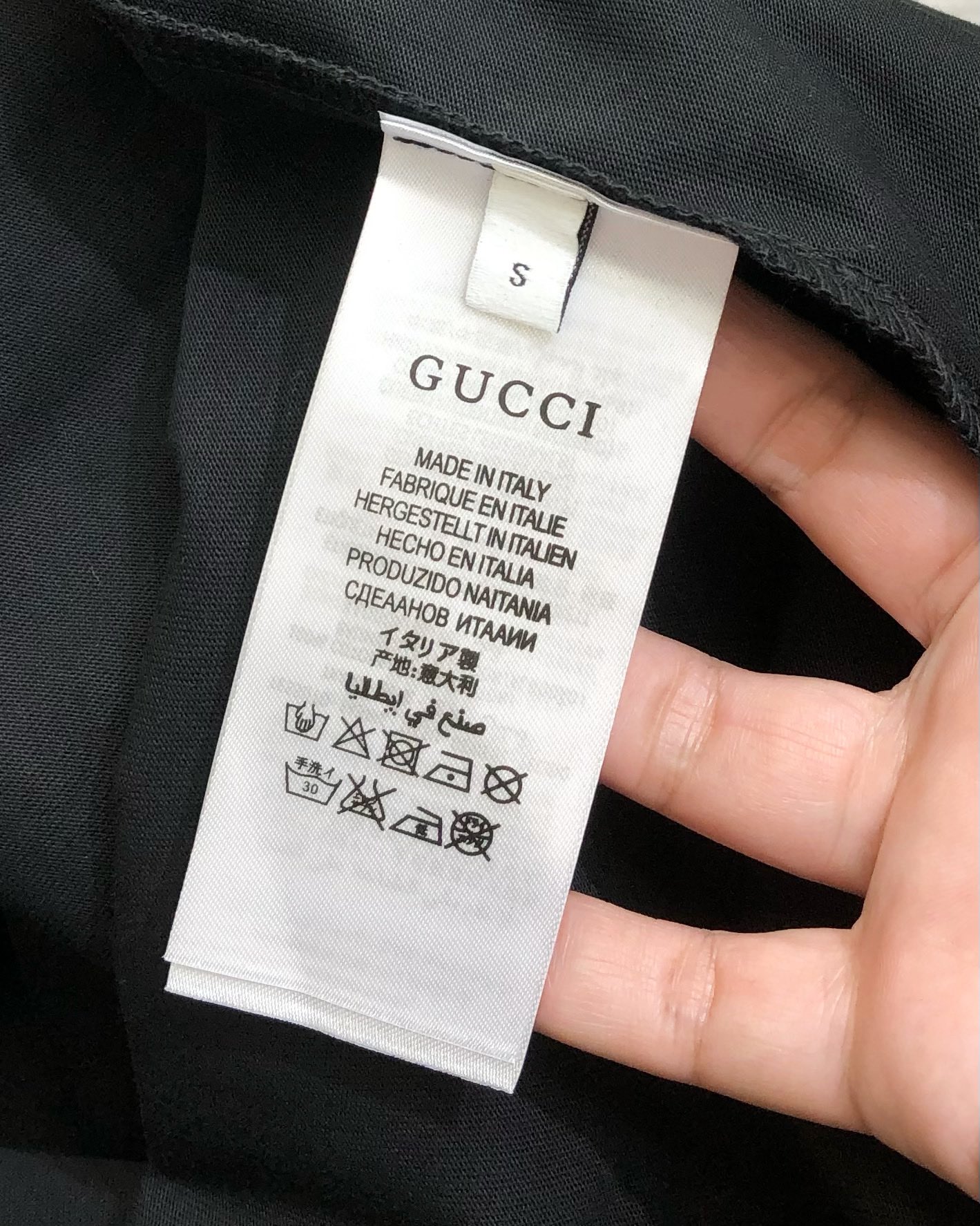 Gucci Male Basic Clothing Cotton Black Xs-l-xl