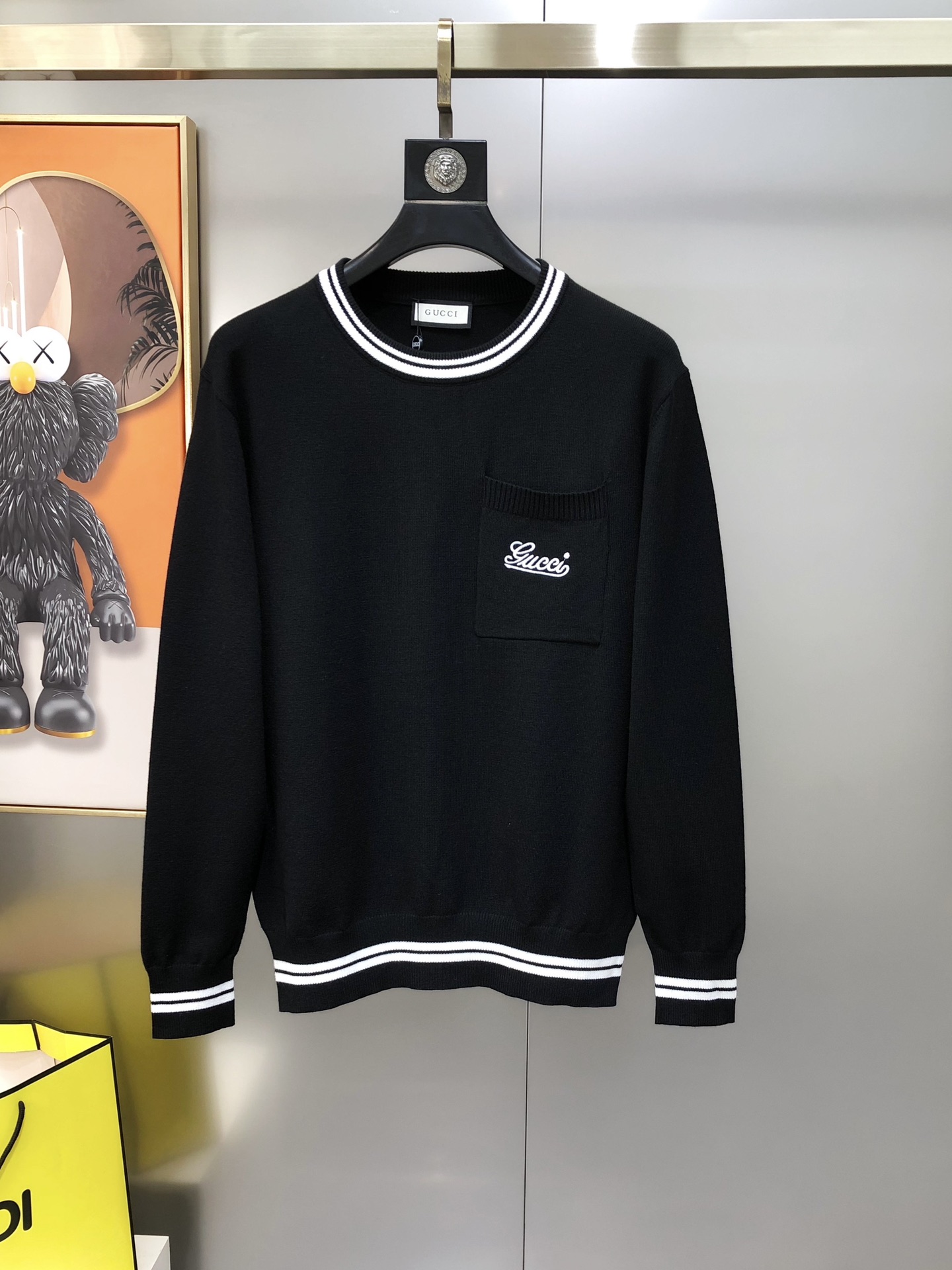 Gucci Male Basic Clothing Wool Black M-l-xl