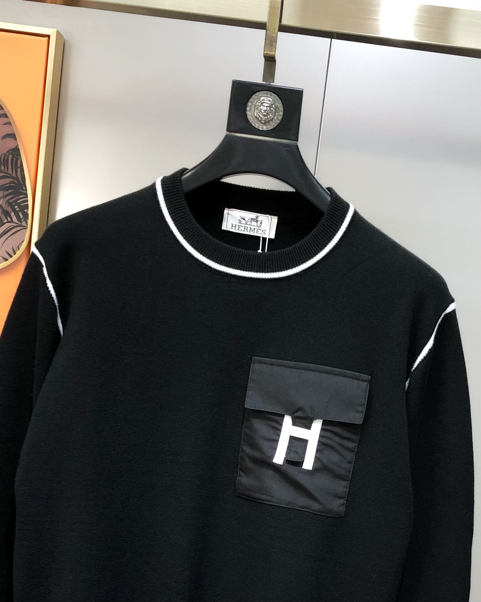 Hermès Male Basic Clothing Wool Black S-m-xl