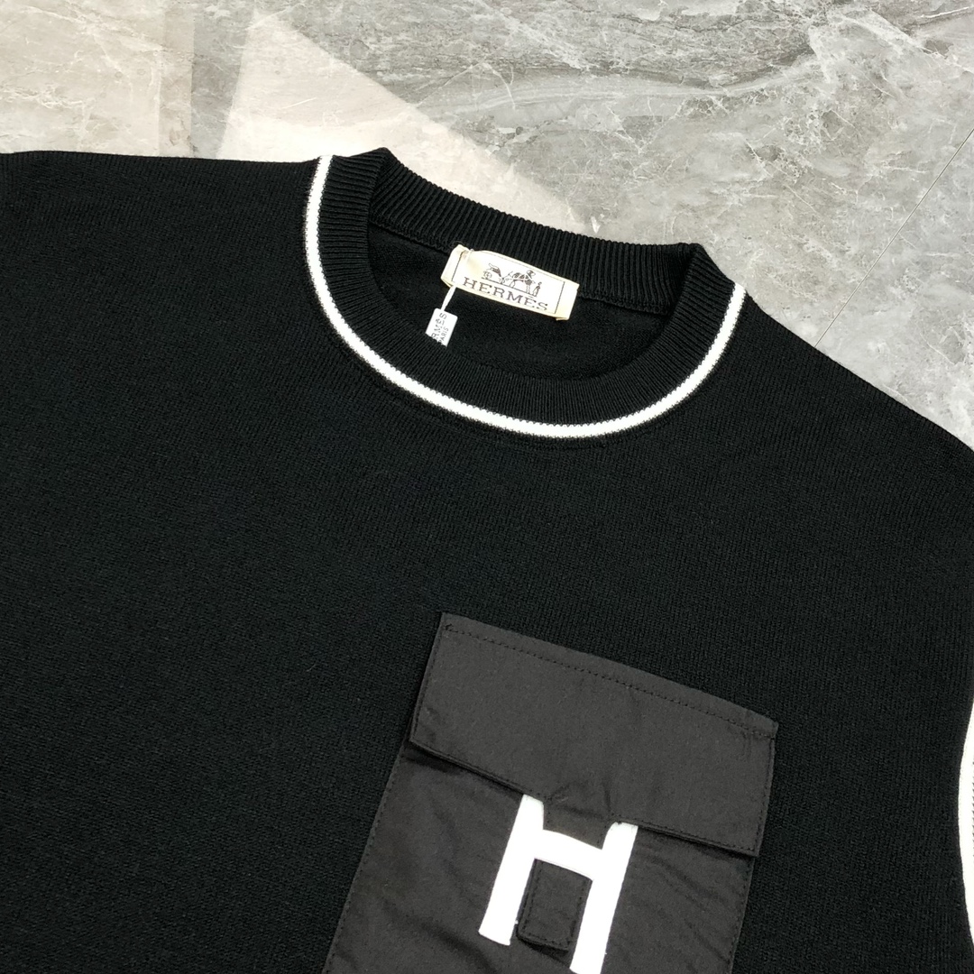 Hermès Male Basic Clothing Wool Black S-m-xl
