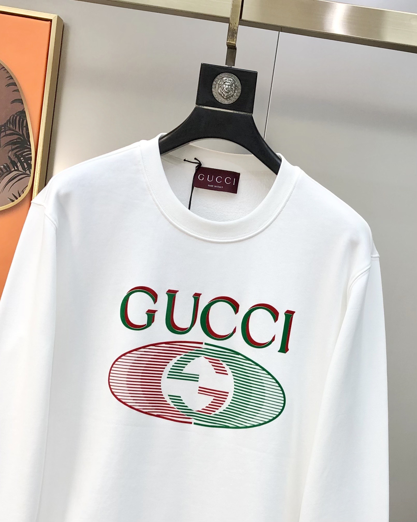 Gucci Male Hoodie Cotton Black Loose Fit S-m-l-xl
