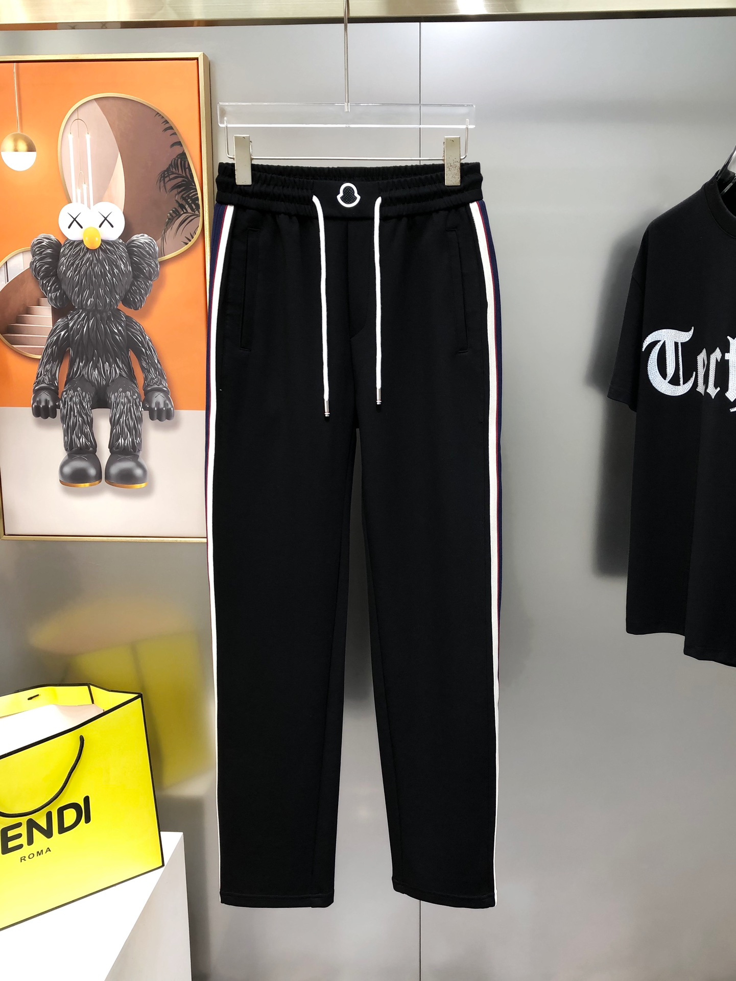 Moncler Male Basic Clothing Cotton Black M-l-xl