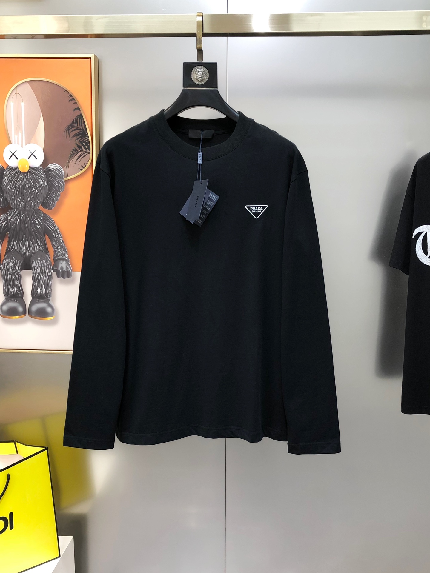 Prada Male Basic Clothing Cotton Black Xs-l-xl