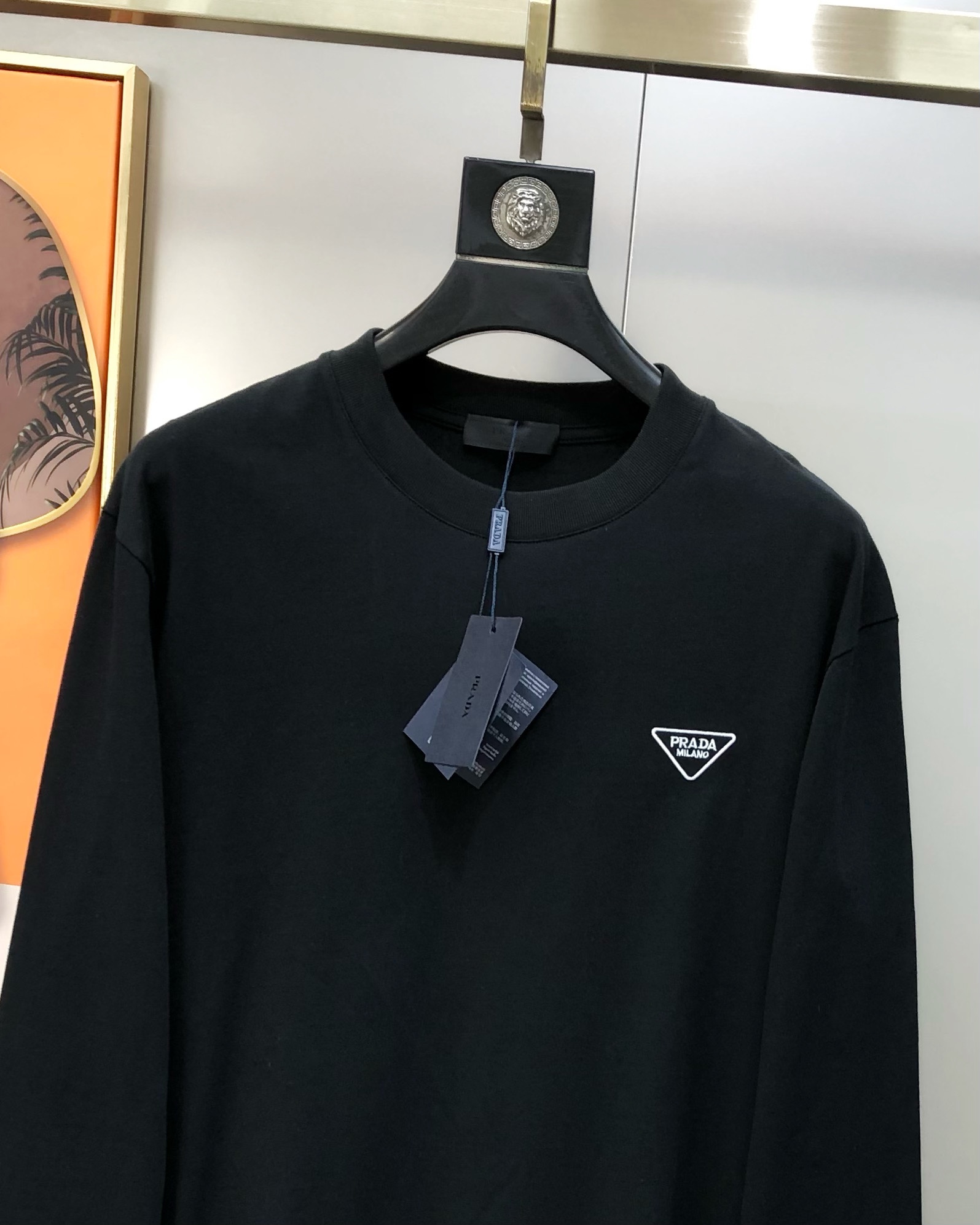 Prada Male Basic Clothing Cotton Black Xs-l-xl