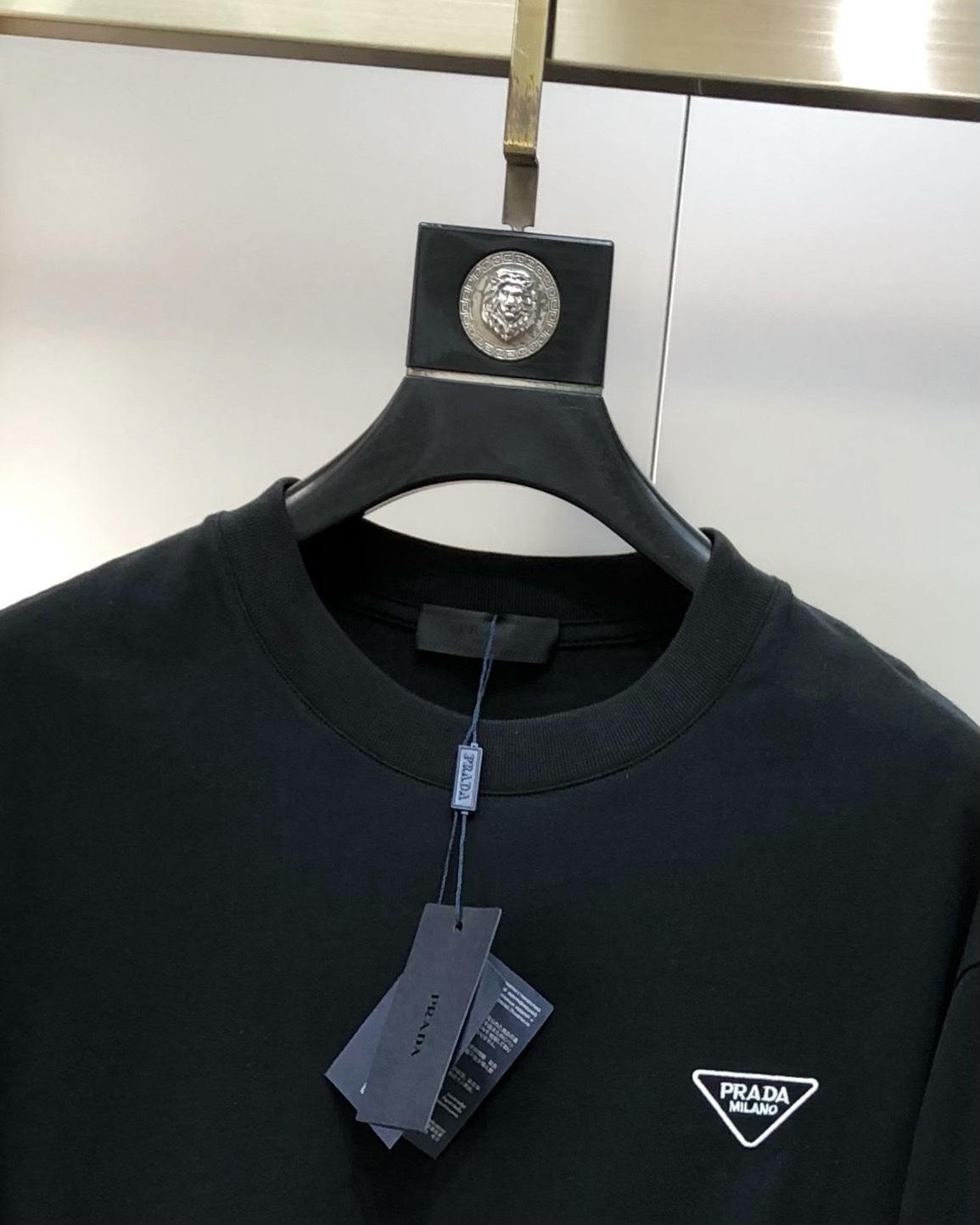 Prada Male Basic Clothing Cotton Black Xs-l-xl